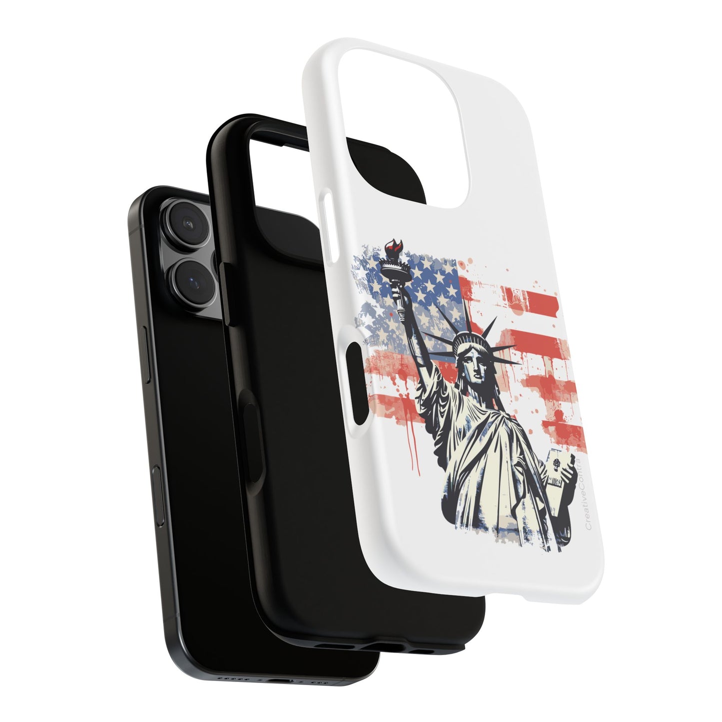 Statue of Liberty Phone Case, Tough Cases, USA Flag Design, Patriotic Phone Accessory, Gift for Independence Day, Memorial Day