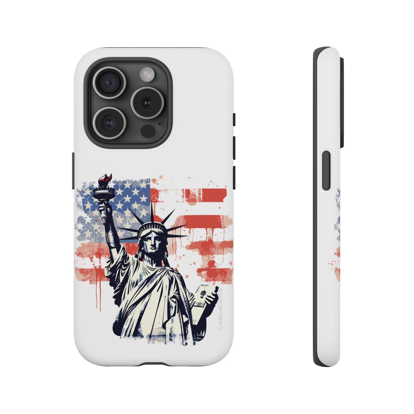 Statue of Liberty Phone Case, Tough Cases, USA Flag Design, Patriotic Phone Accessory, Gift for Independence Day, Memorial Day