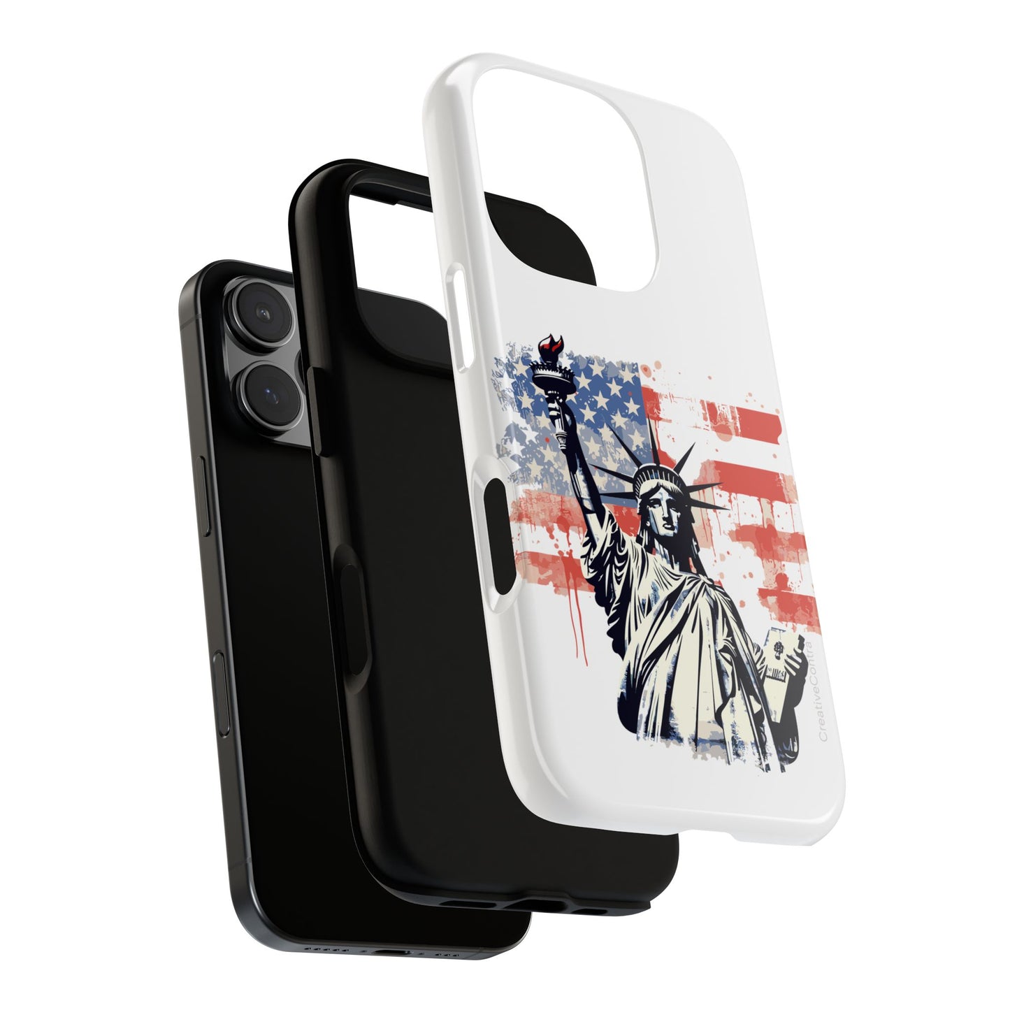 Statue of Liberty Phone Case, Tough Cases, USA Flag Design, Patriotic Phone Accessory, Gift for Independence Day, Memorial Day