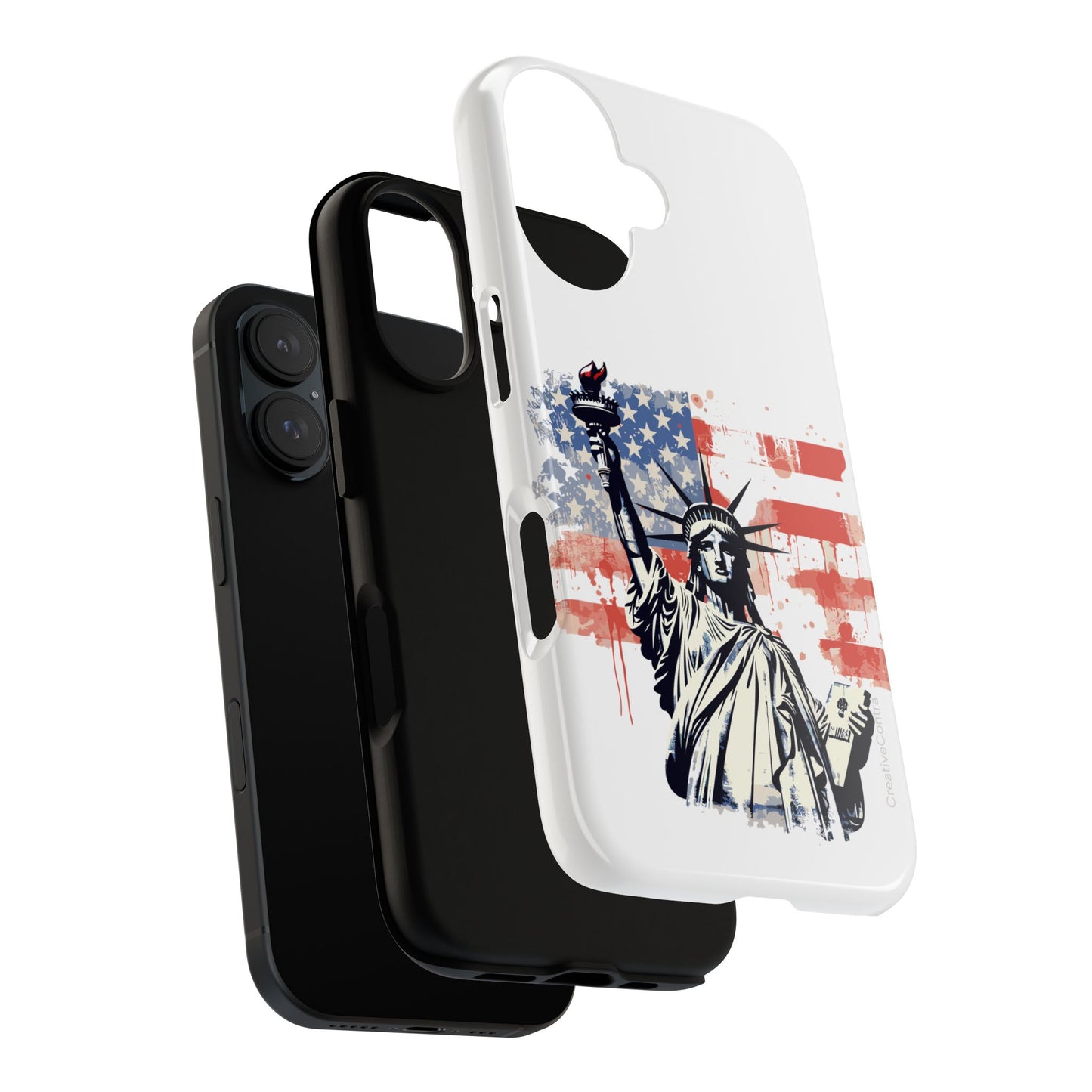 Statue of Liberty Phone Case, Tough Cases, USA Flag Design, Patriotic Phone Accessory, Gift for Independence Day, Memorial Day