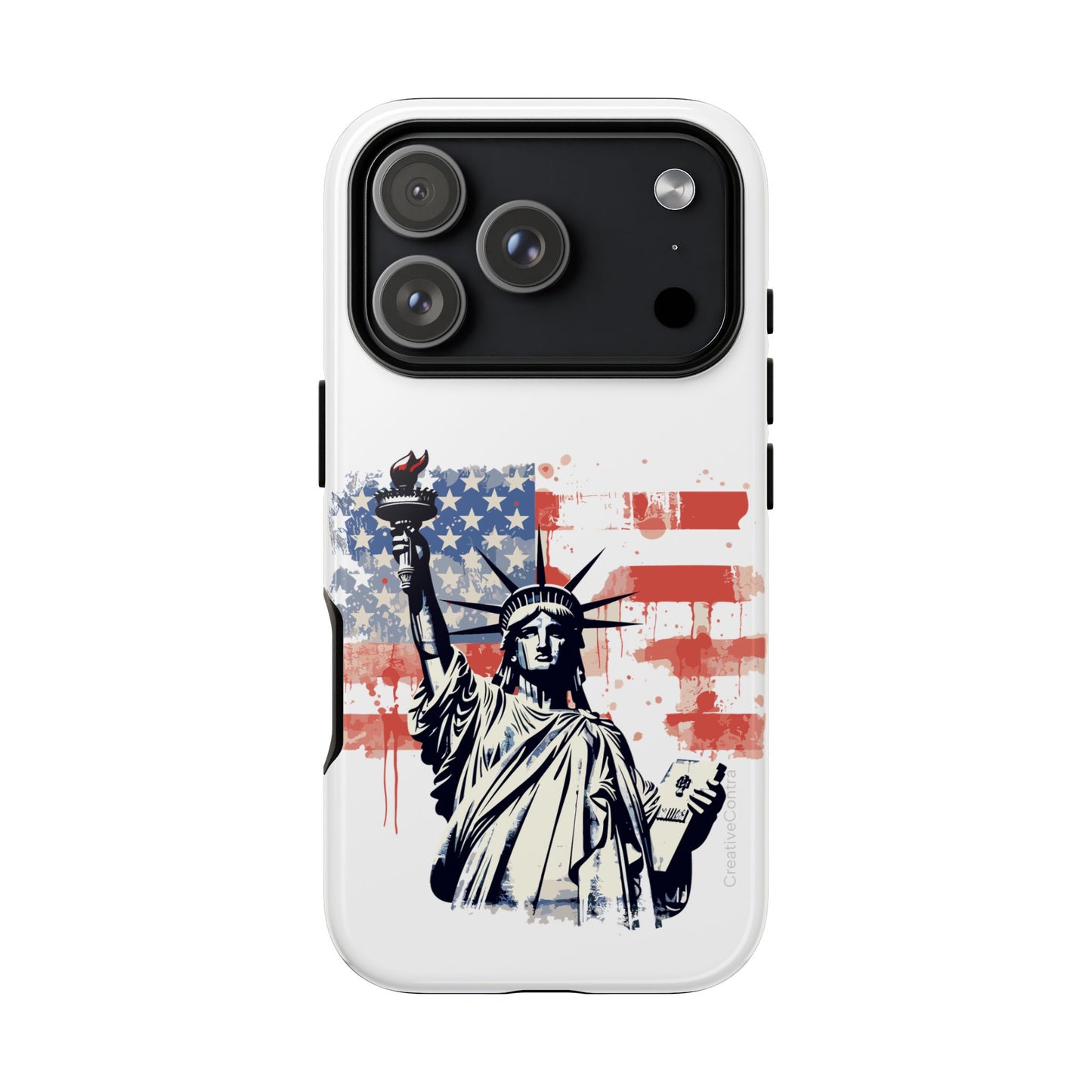Statue of Liberty Phone Case, Tough Cases, USA Flag Design, Patriotic Phone Accessory, Gift for Independence Day, Memorial Day