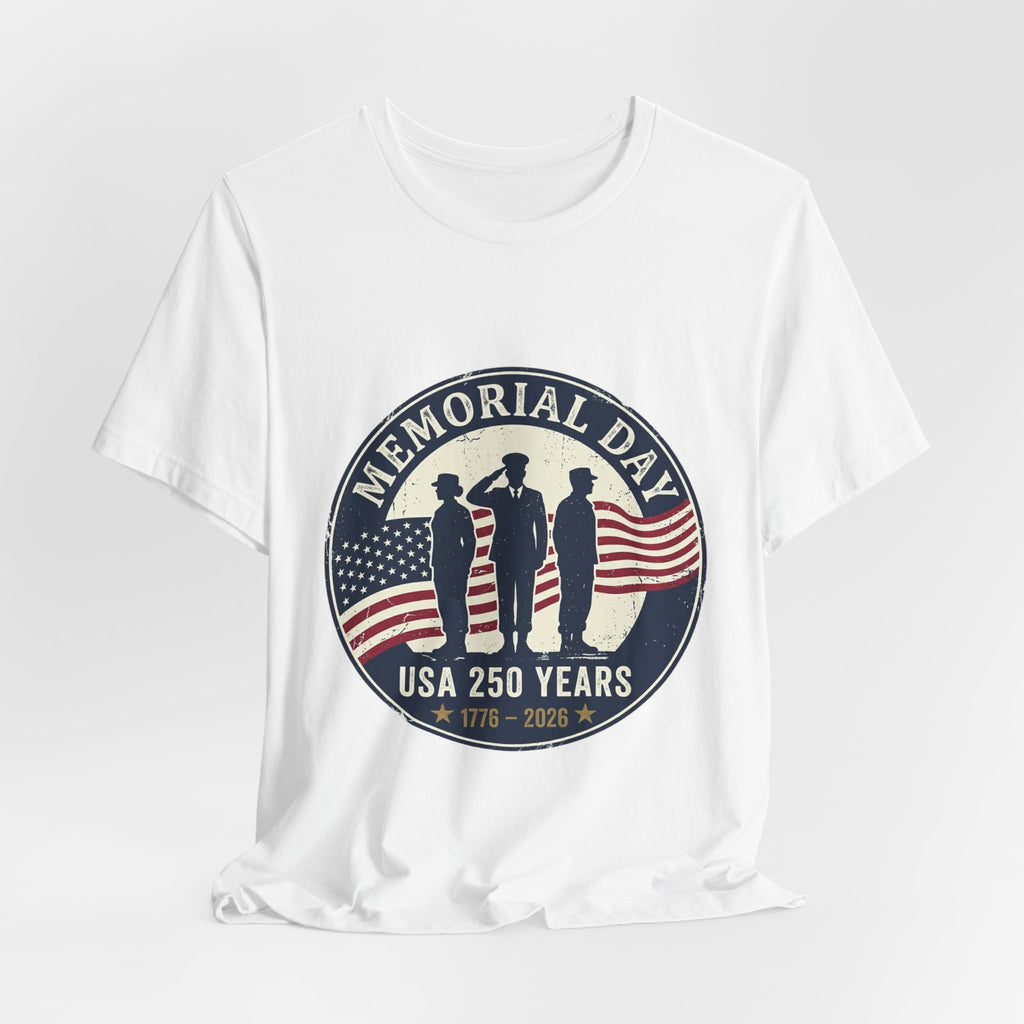 Memorial Day USA 250 1776–2026 Tee | vintage distressed patriotic, red white blue