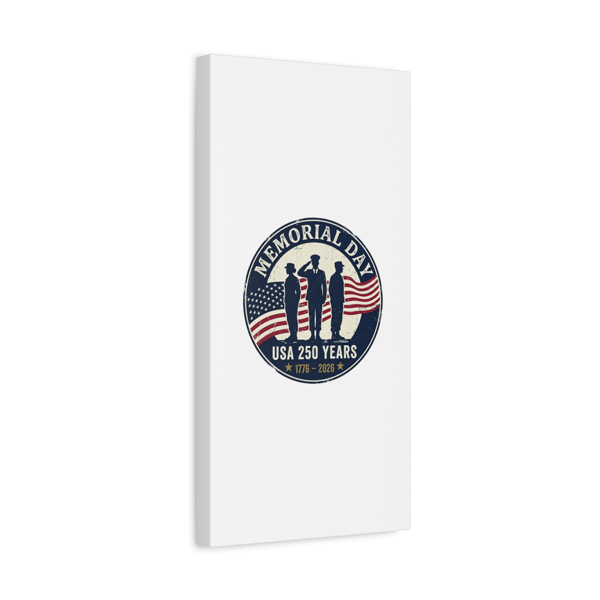 Memorial Day USA 250 Canvas | 1776–2026 Vintage Distressed Americana