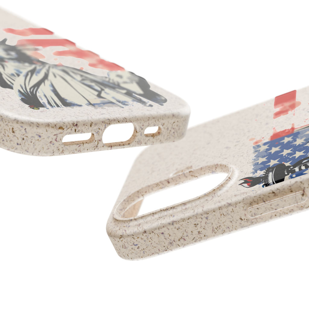 Liberty Statue Biodegradable Phone Case – American Flag Eco iPhone Cover