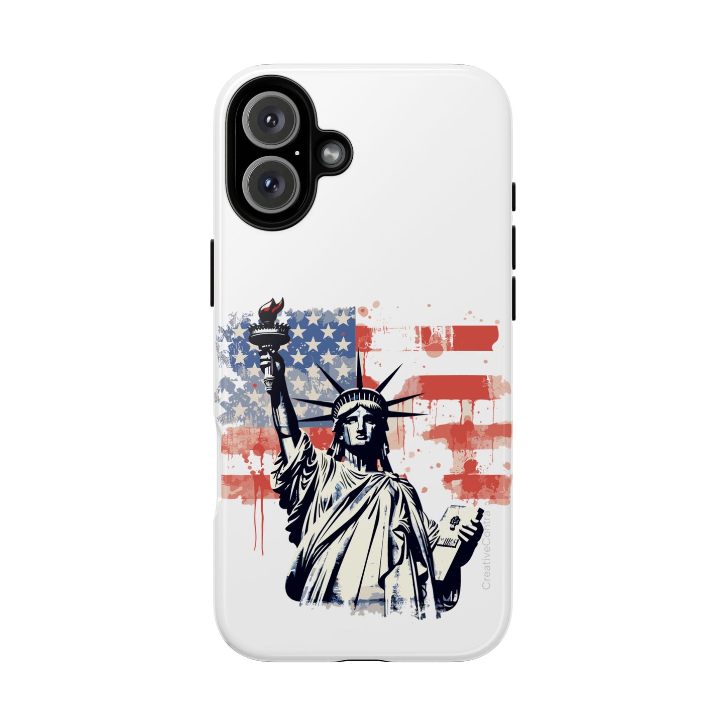 Statue of Liberty Phone Case, Tough Cases, USA Flag Design, Patriotic Phone Accessory, Gift for Independence Day, Memorial Day