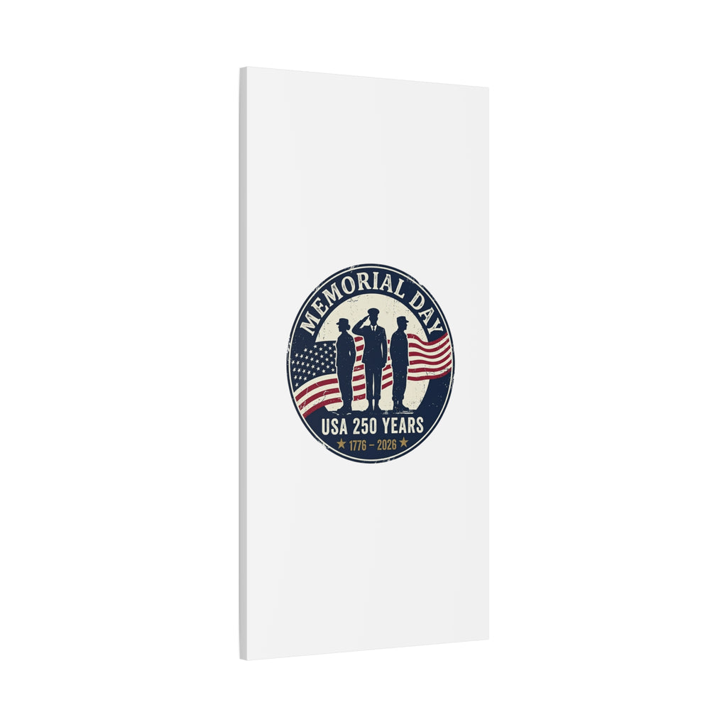 Memorial Day USA 250 Canvas | 1776–2026 Vintage Distressed Americana