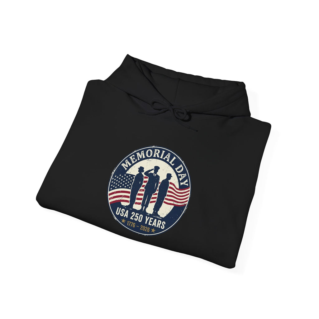 Memorial Day USA 250 Hoodie | 1776–2026 Vintage Distressed Patriotic