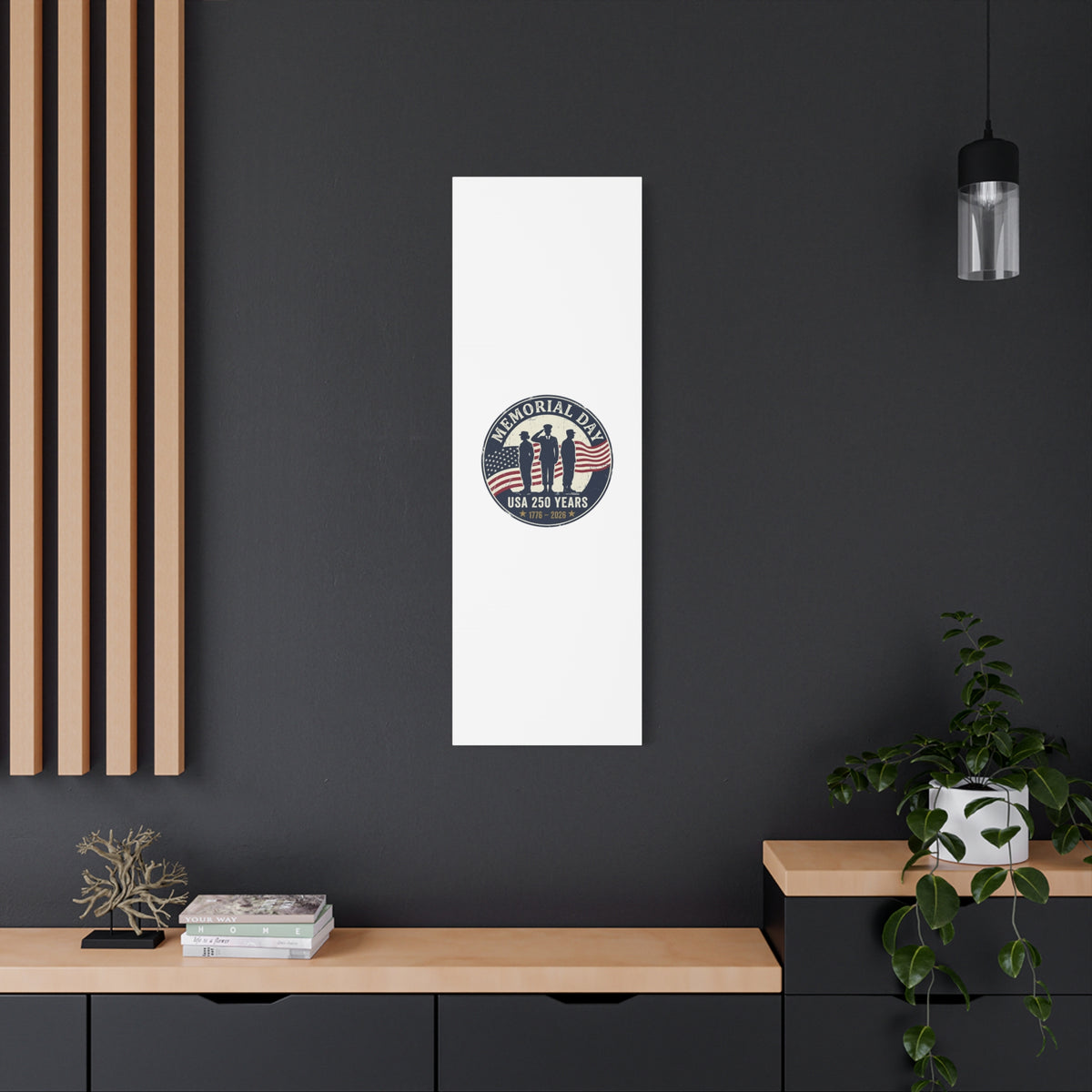 Memorial Day USA 250 Canvas | 1776–2026 Vintage Distressed Americana