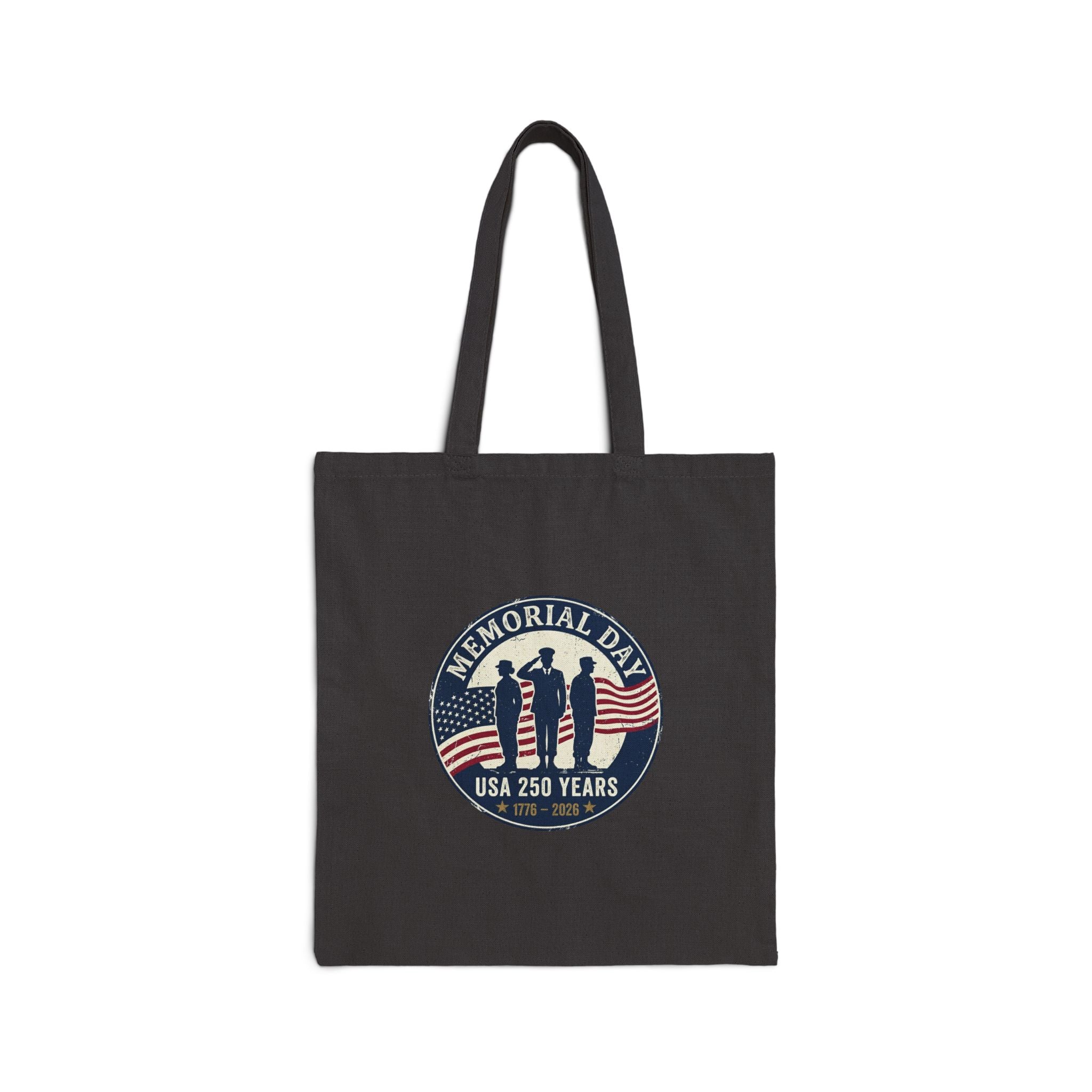 Memorial Day USA 250 Tote, 1776–2026 Vintage Distressed Patriotic Canvas