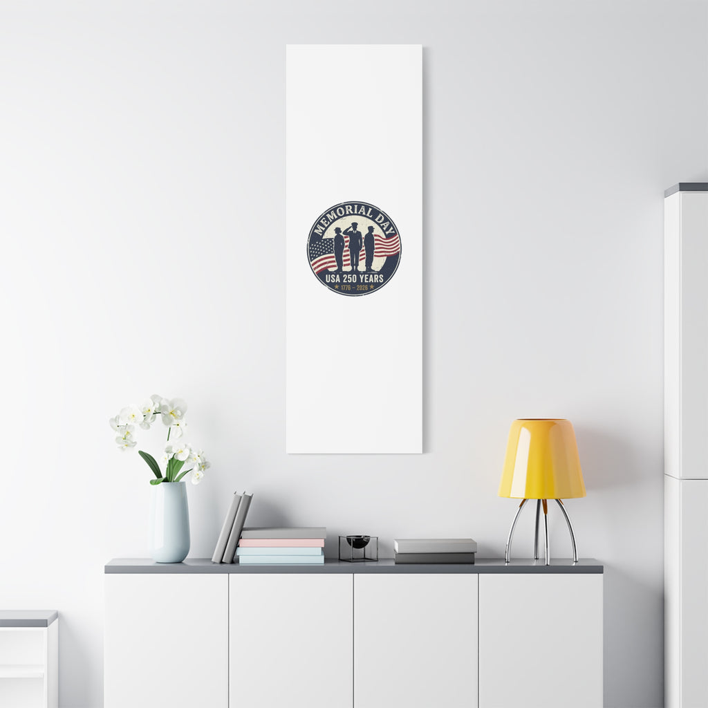 Memorial Day USA 250 Canvas | 1776–2026 Vintage Distressed Americana