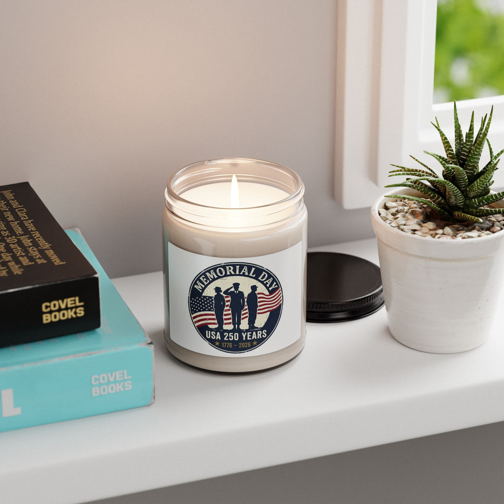 Memorial Day USA 250 Candle | 1776–2026 Vintage Distressed Americana