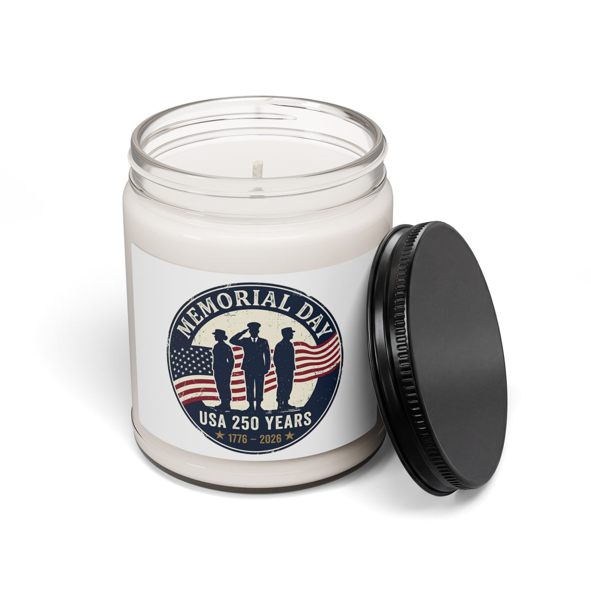Memorial Day USA 250 Candle | 1776–2026 Vintage Distressed Americana