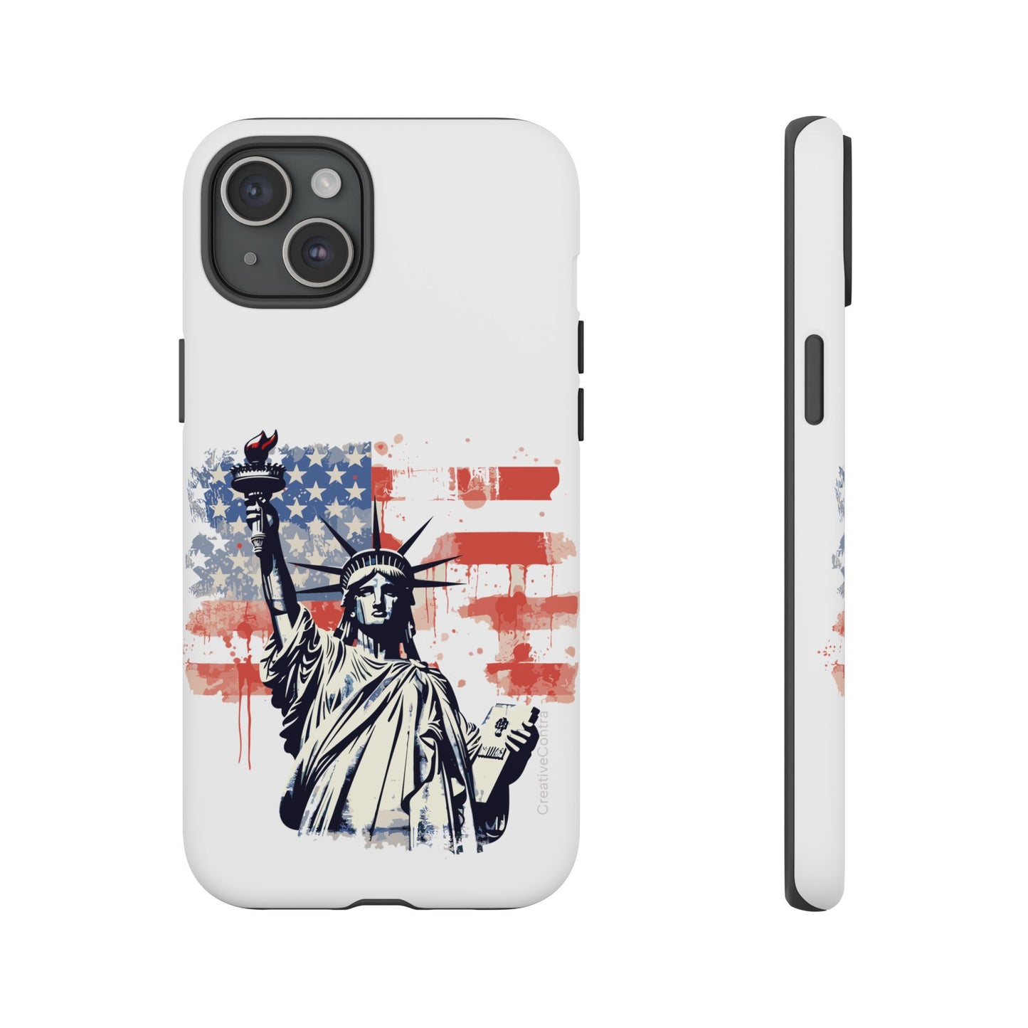 Statue of Liberty Phone Case, Tough Cases, USA Flag Design, Patriotic Phone Accessory, Gift for Independence Day, Memorial Day