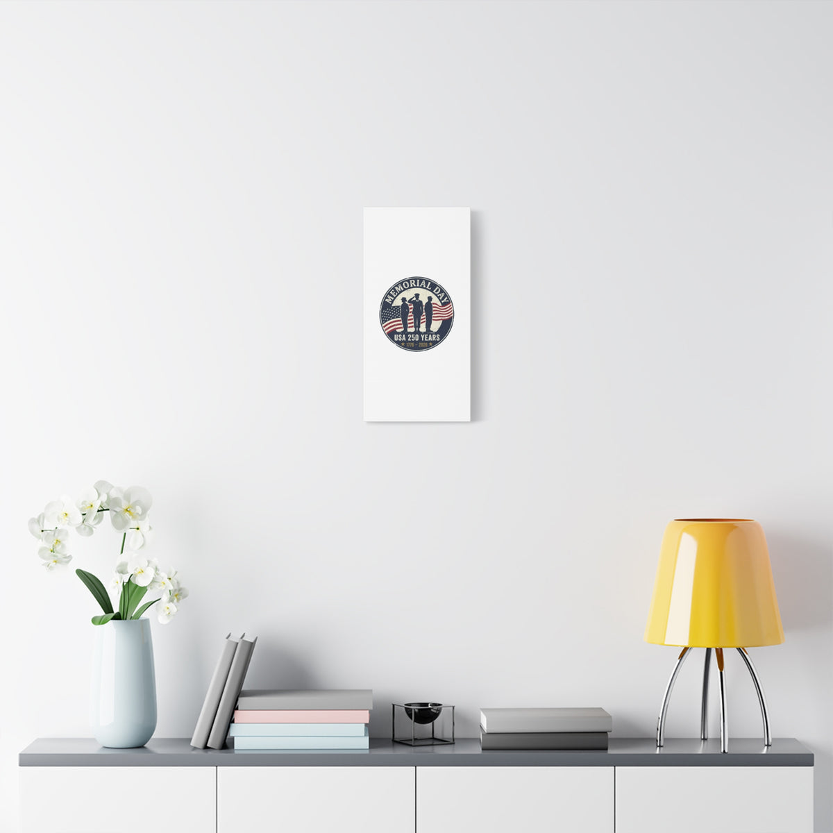 Memorial Day USA 250 Canvas | 1776–2026 Vintage Distressed Americana
