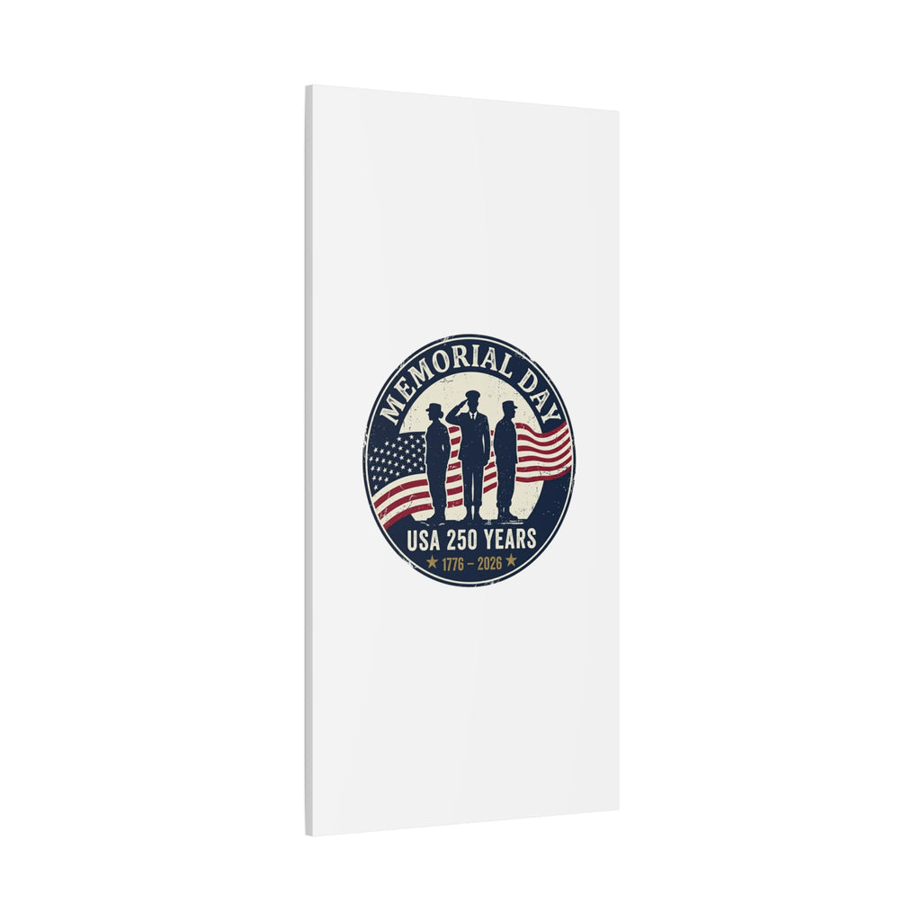 Memorial Day USA 250 Canvas | 1776–2026 Vintage Distressed Americana