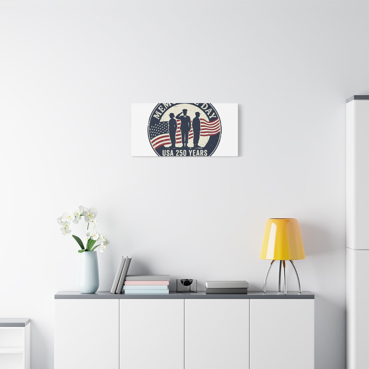 Memorial Day USA 250 Canvas | 1776–2026 Vintage Distressed Americana