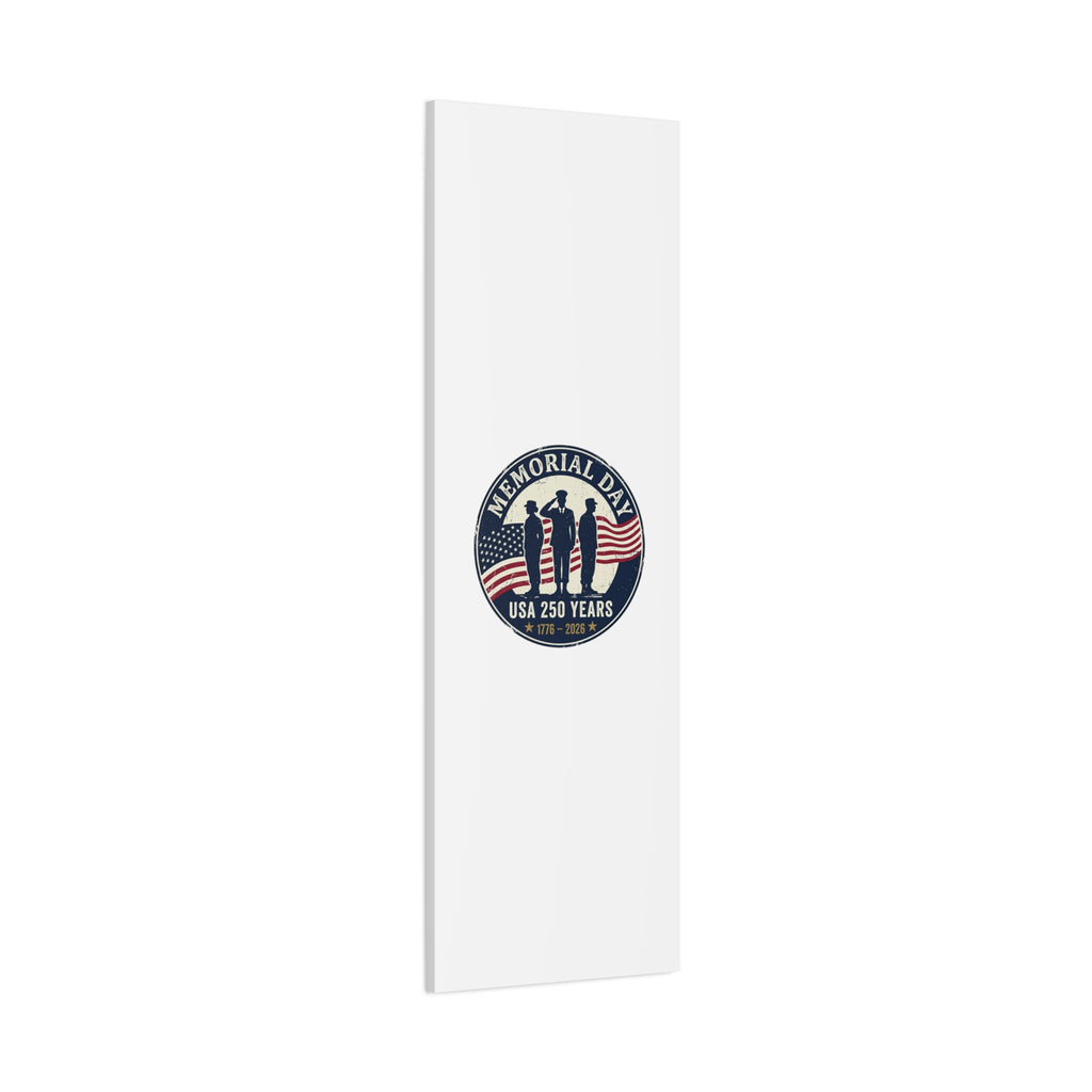 Memorial Day USA 250 Canvas | 1776–2026 Vintage Distressed Americana
