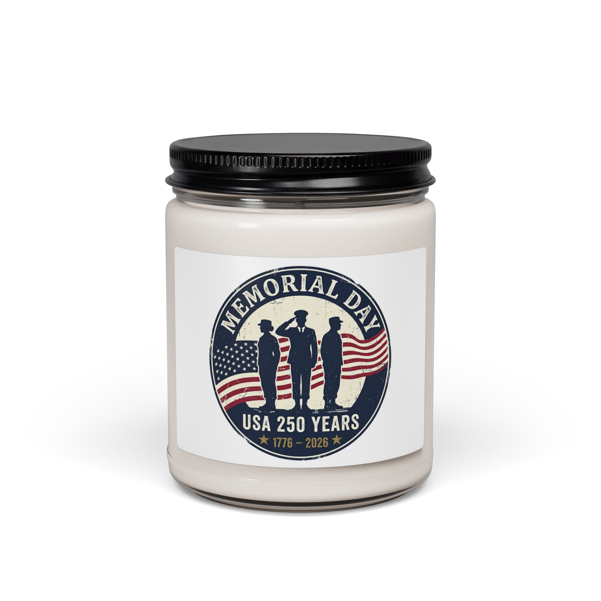 Memorial Day USA 250 Candle | 1776–2026 Vintage Distressed Americana