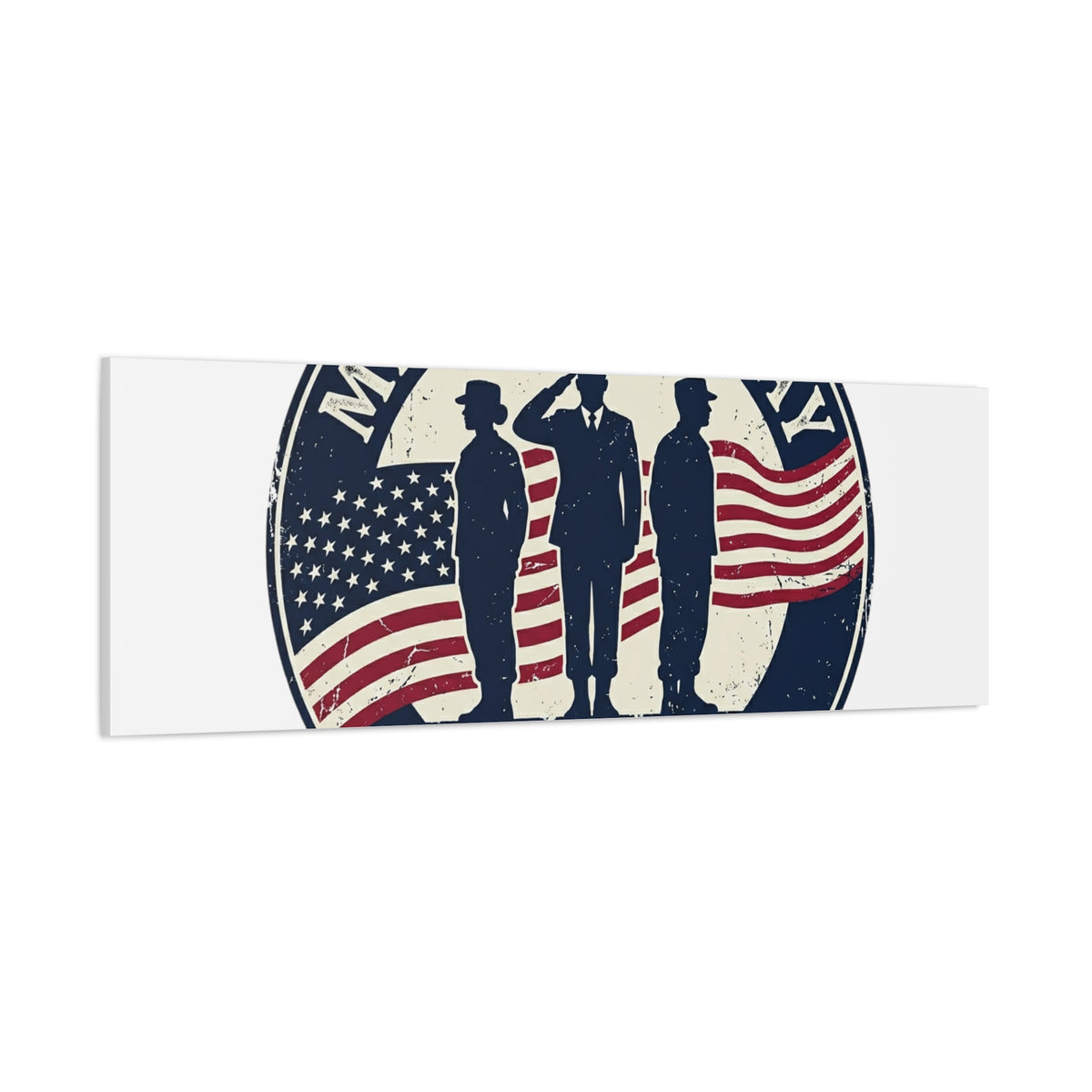 Memorial Day USA 250 Canvas | 1776–2026 Vintage Distressed Americana