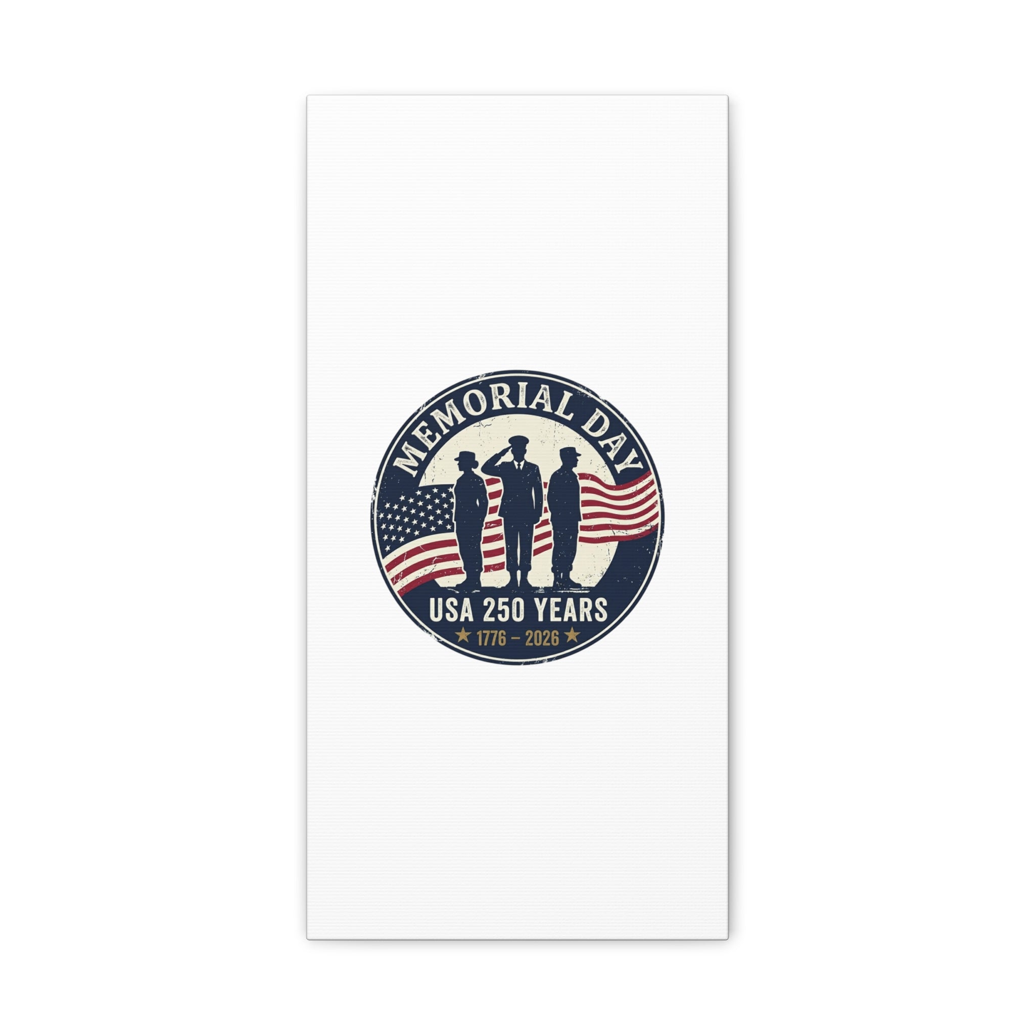Memorial Day USA 250 Canvas | 1776–2026 Vintage Distressed Americana