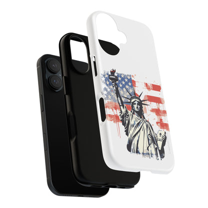 Statue of Liberty Phone Case, Tough Cases, USA Flag Design, Patriotic Phone Accessory, Gift for Independence Day, Memorial Day