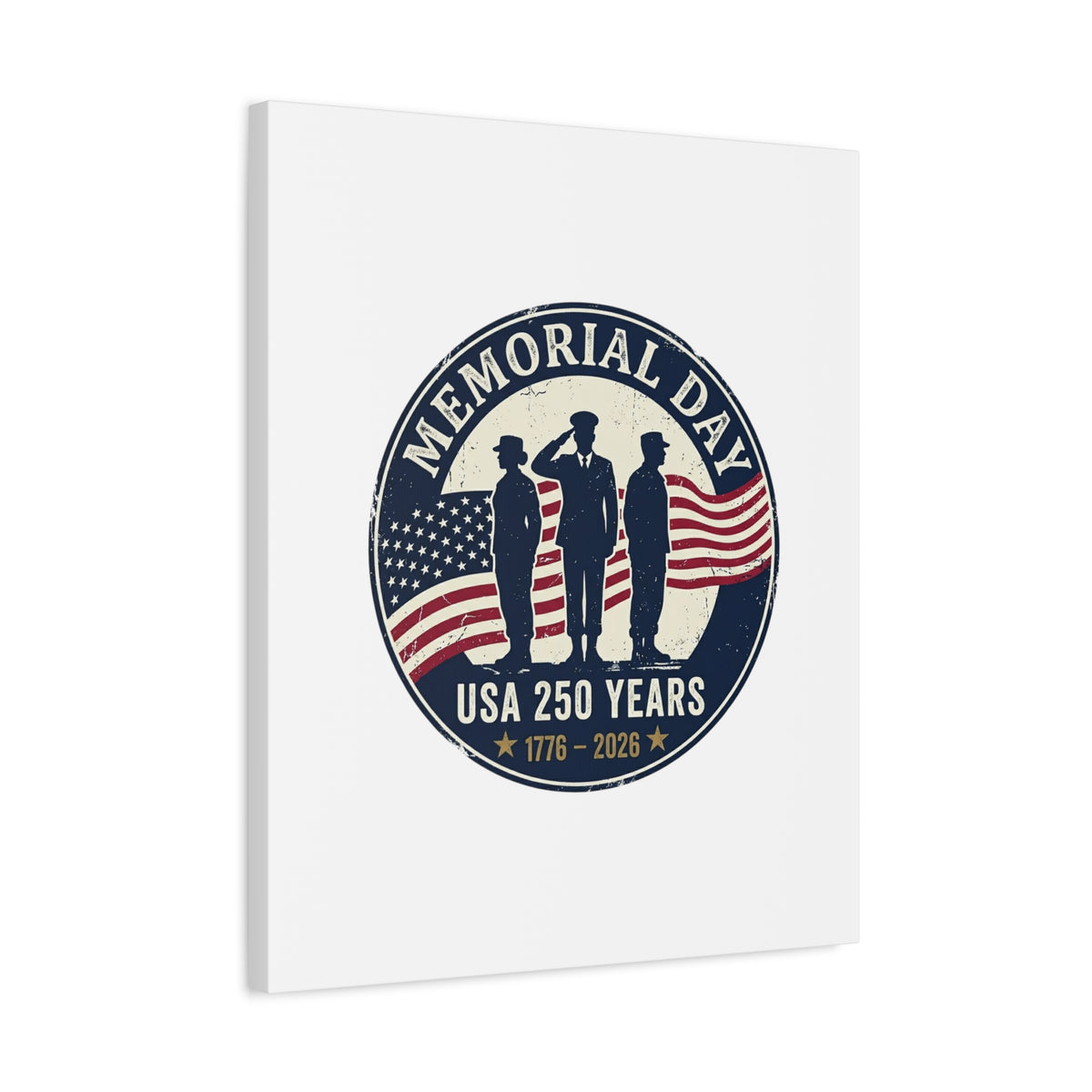 Memorial Day USA 250 Canvas | 1776–2026 Vintage Distressed Americana