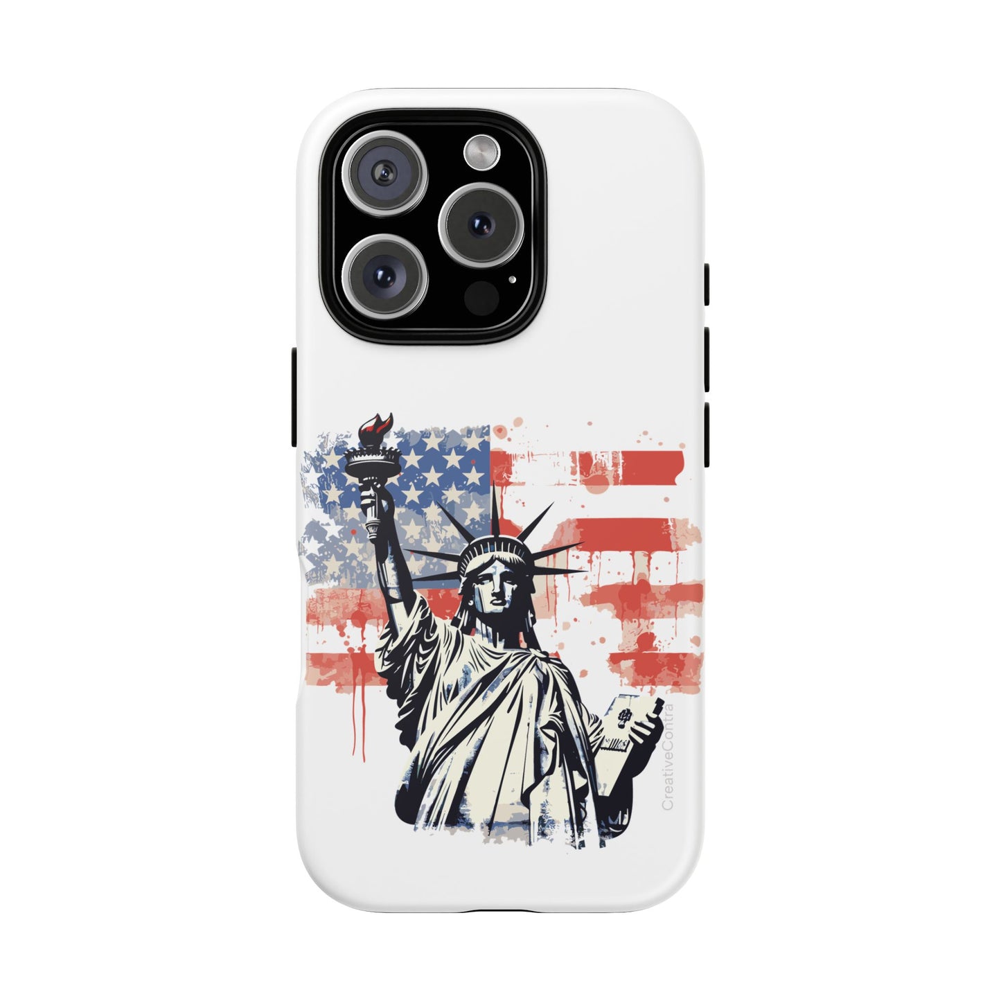 Statue of Liberty Phone Case, Tough Cases, USA Flag Design, Patriotic Phone Accessory, Gift for Independence Day, Memorial Day