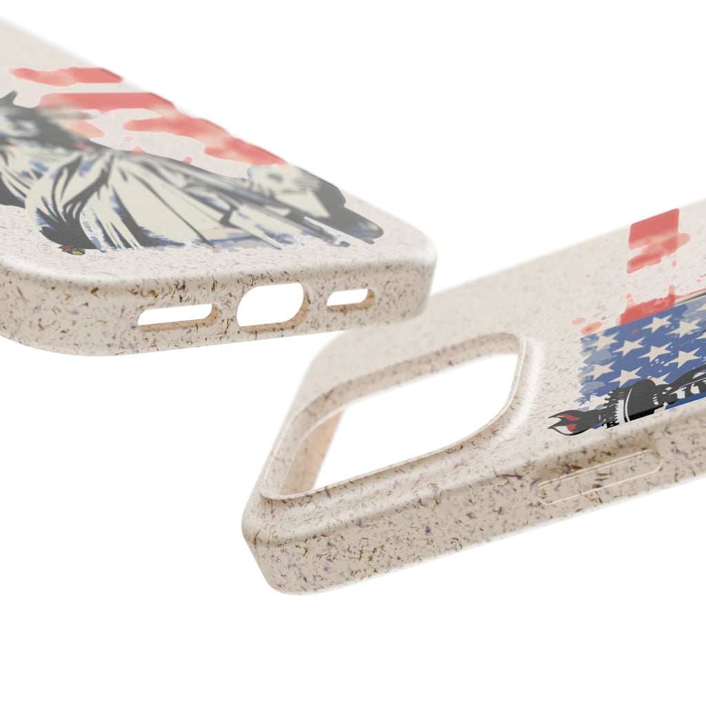 Liberty Statue Biodegradable Phone Case – American Flag Eco iPhone Cover