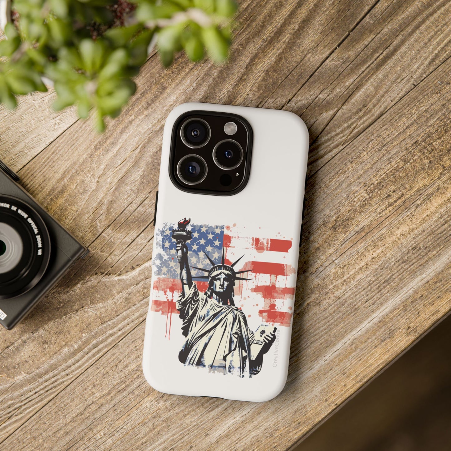 Statue of Liberty Phone Case, Tough Cases, USA Flag Design, Patriotic Phone Accessory, Gift for Independence Day, Memorial Day