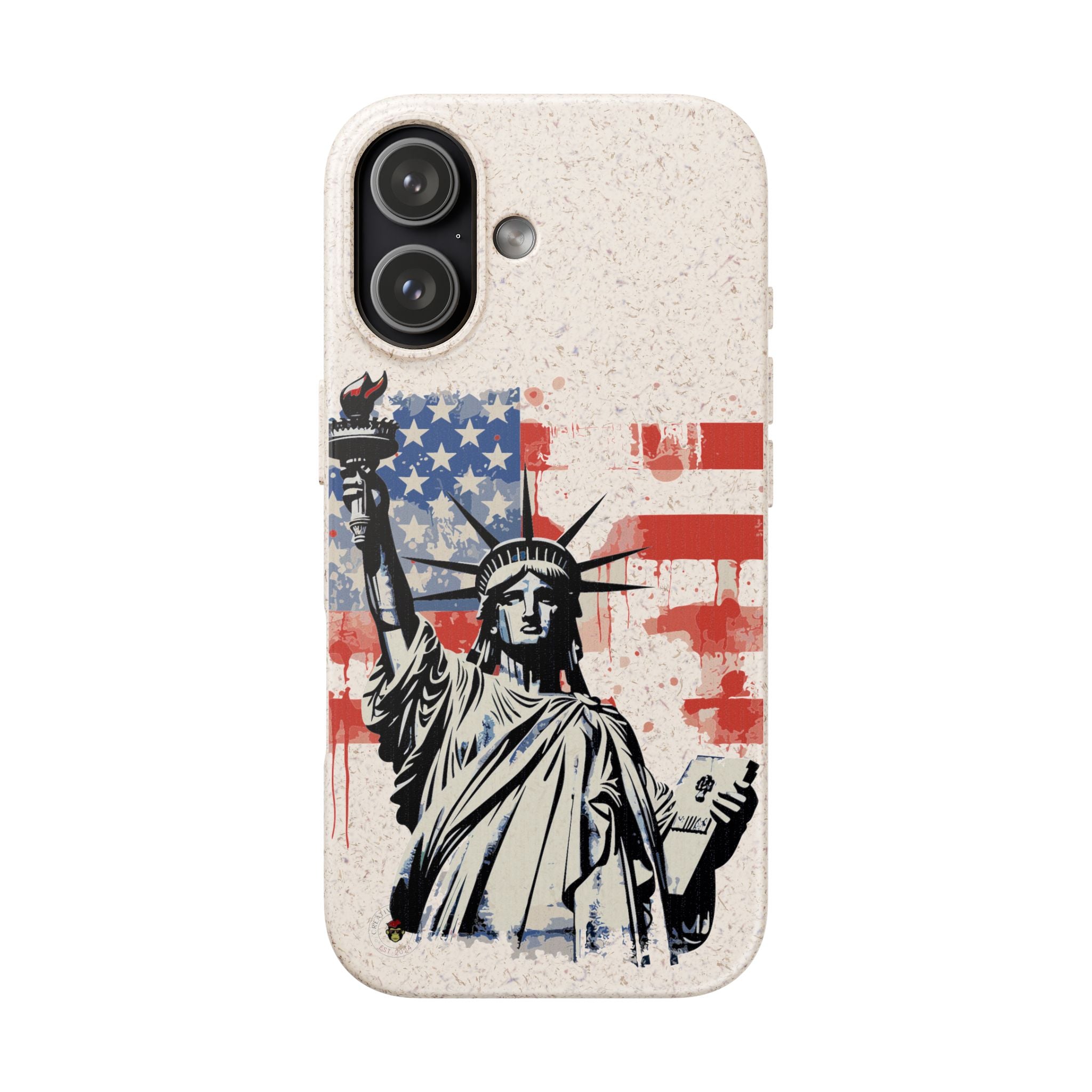 Liberty Statue Biodegradable Phone Case – American Flag Eco iPhone Cover