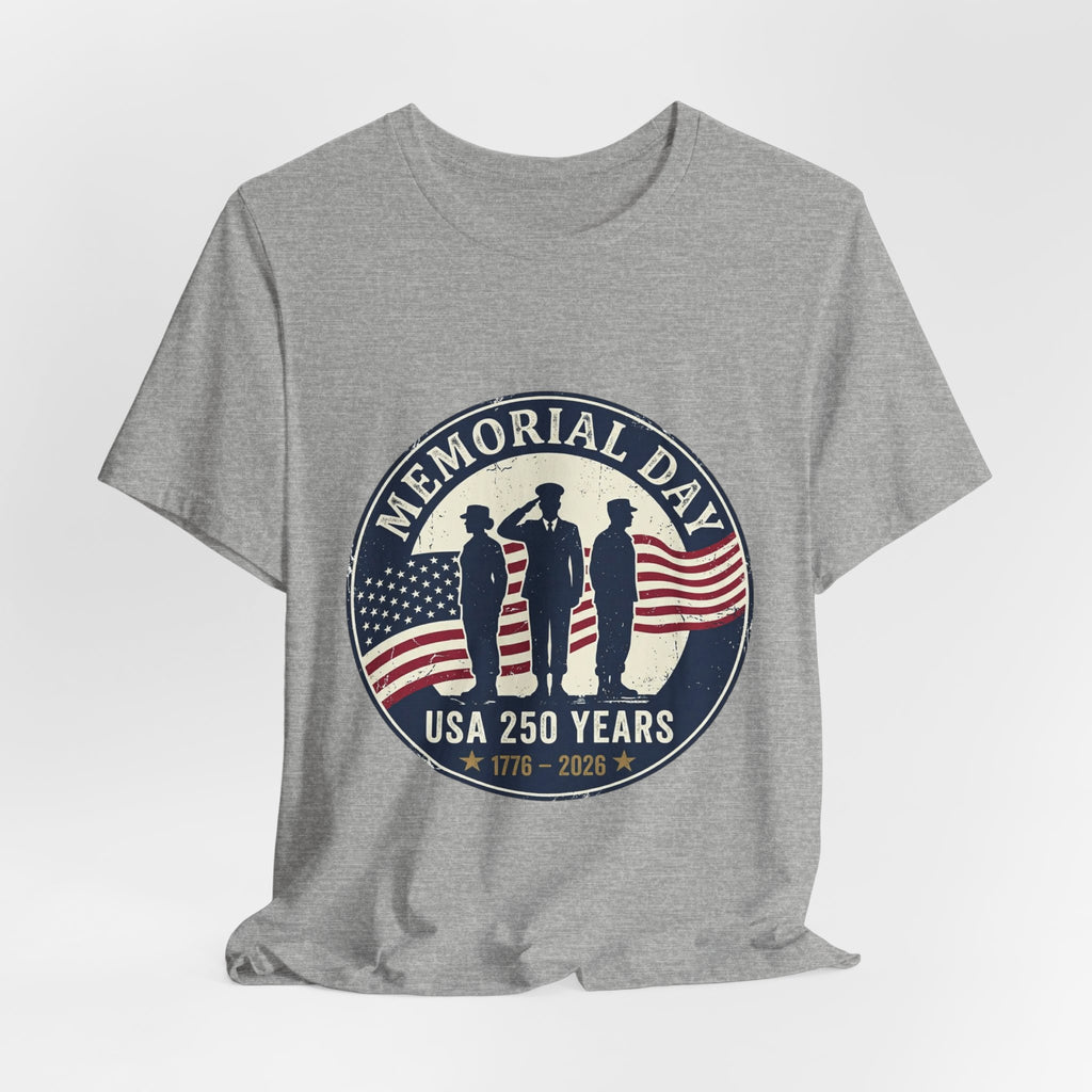Memorial Day USA 250 1776–2026 Tee | vintage distressed patriotic, red white blue