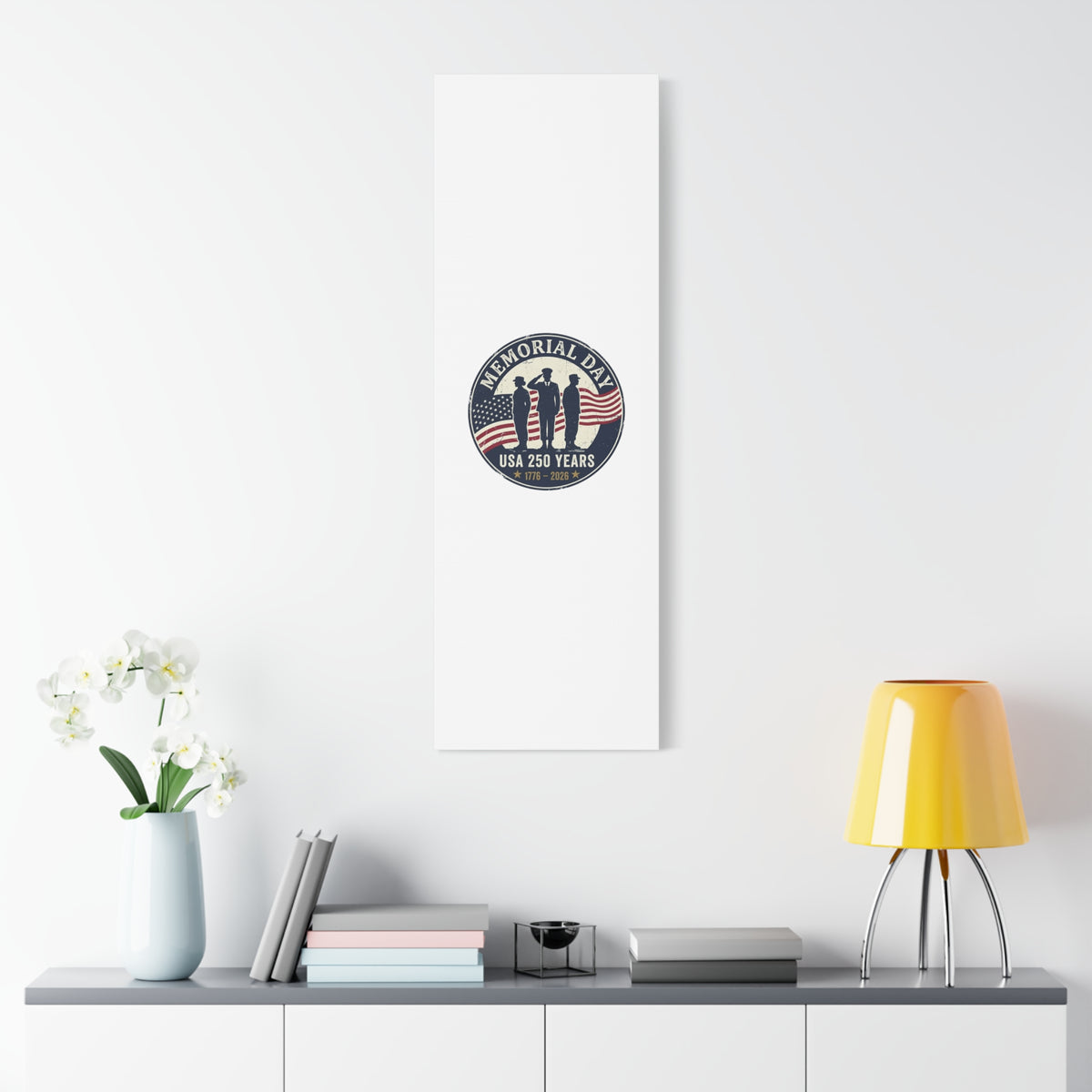 Memorial Day USA 250 Canvas | 1776–2026 Vintage Distressed Americana
