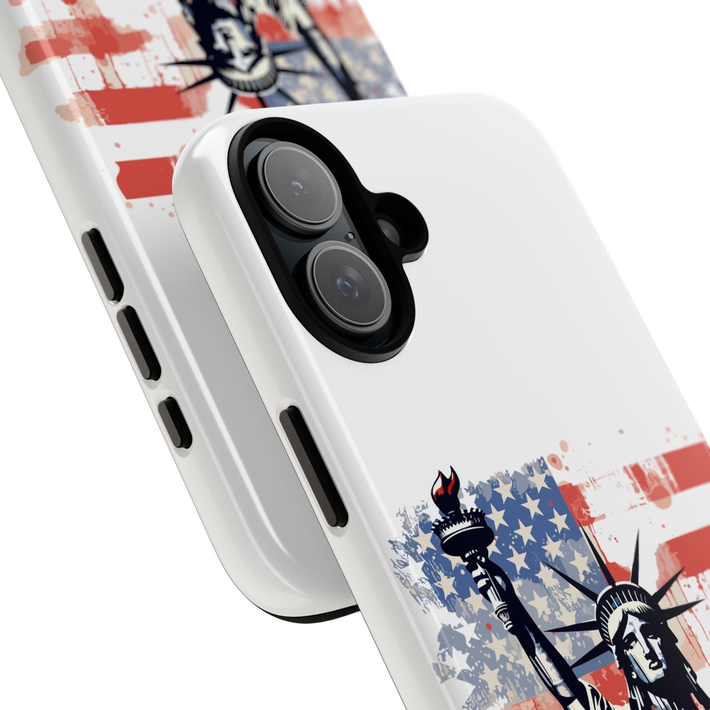 Statue of Liberty Phone Case, Tough Cases, USA Flag Design, Patriotic Phone Accessory, Gift for Independence Day, Memorial Day