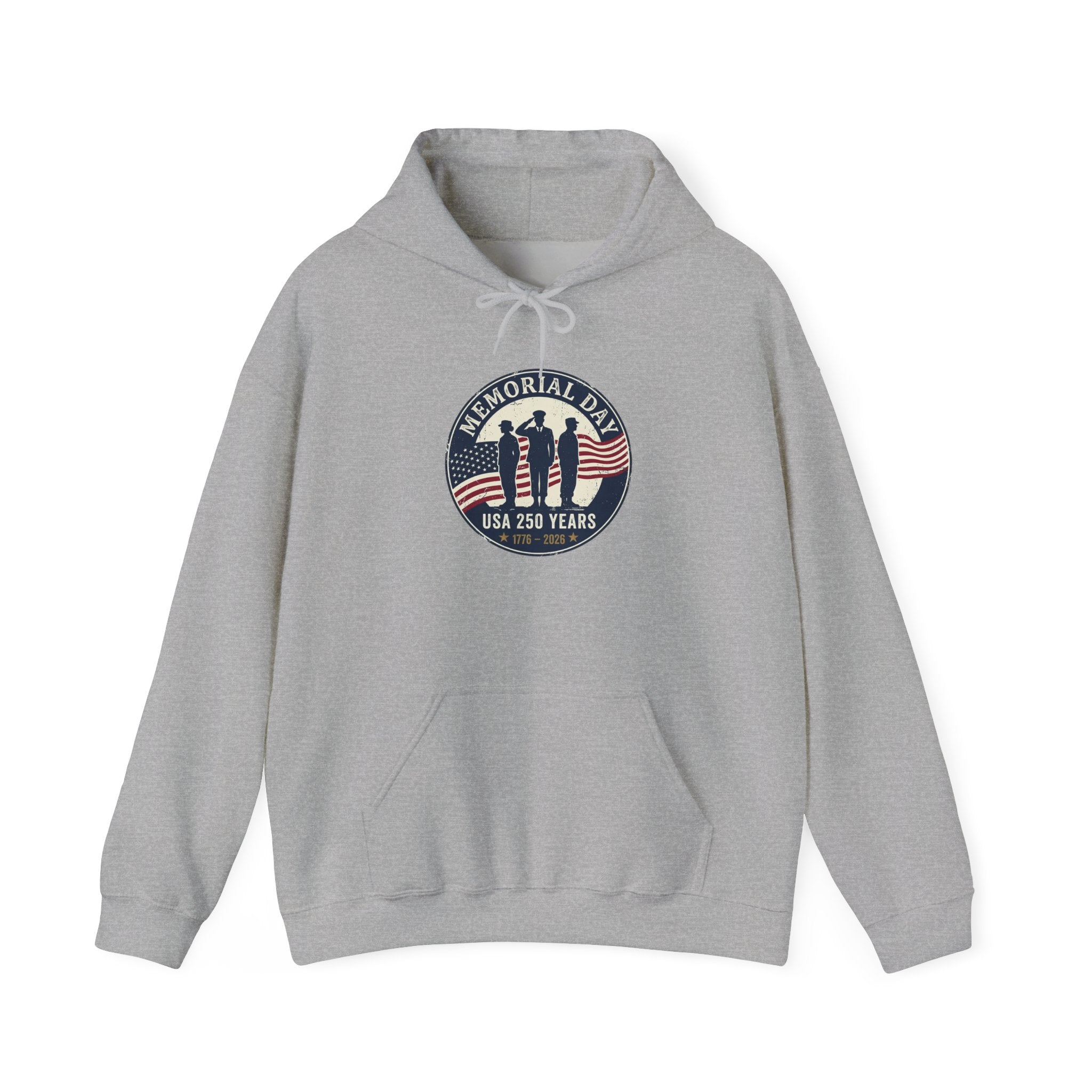 Memorial Day USA 250 Hoodie | 1776–2026 Vintage Distressed Patriotic