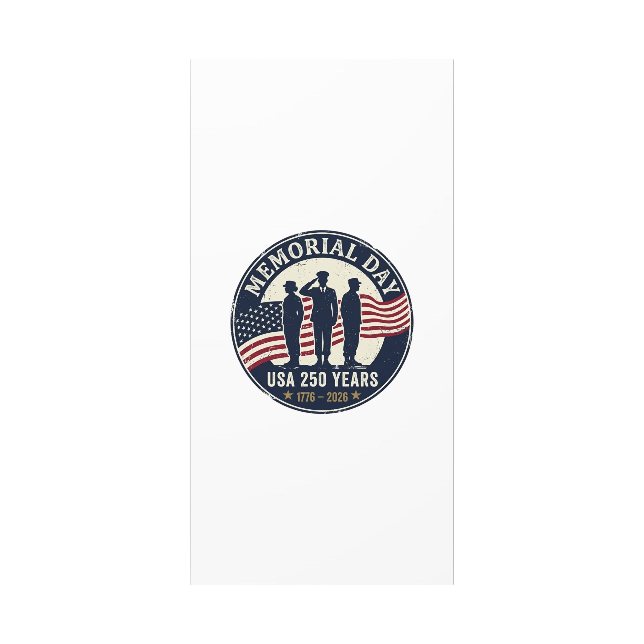 Memorial Day USA 250 Canvas | 1776–2026 Vintage Distressed Americana