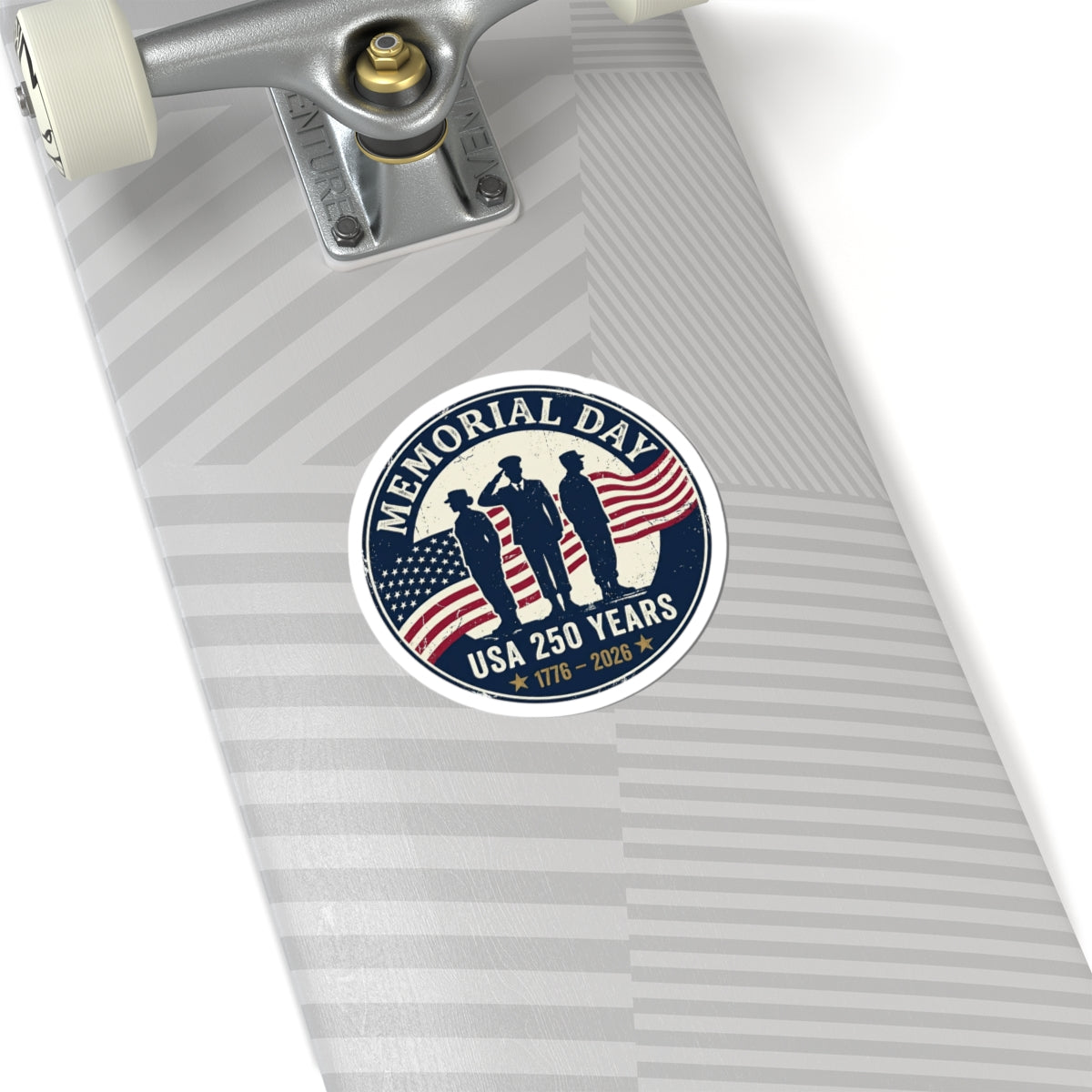 Memorial Day USA 250 Years Kiss-Cut Stickers | vintage distressed patriotic, 1776–2026