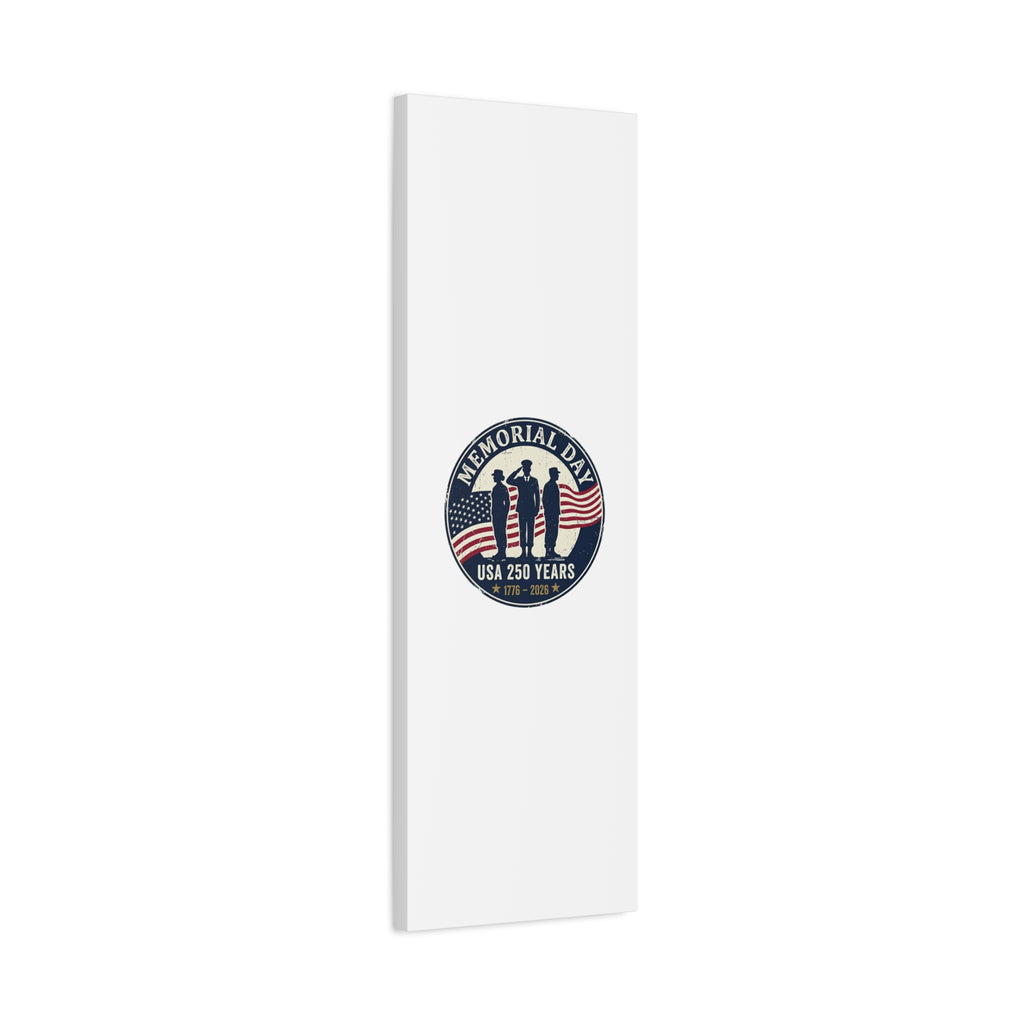Memorial Day USA 250 Canvas | 1776–2026 Vintage Distressed Americana