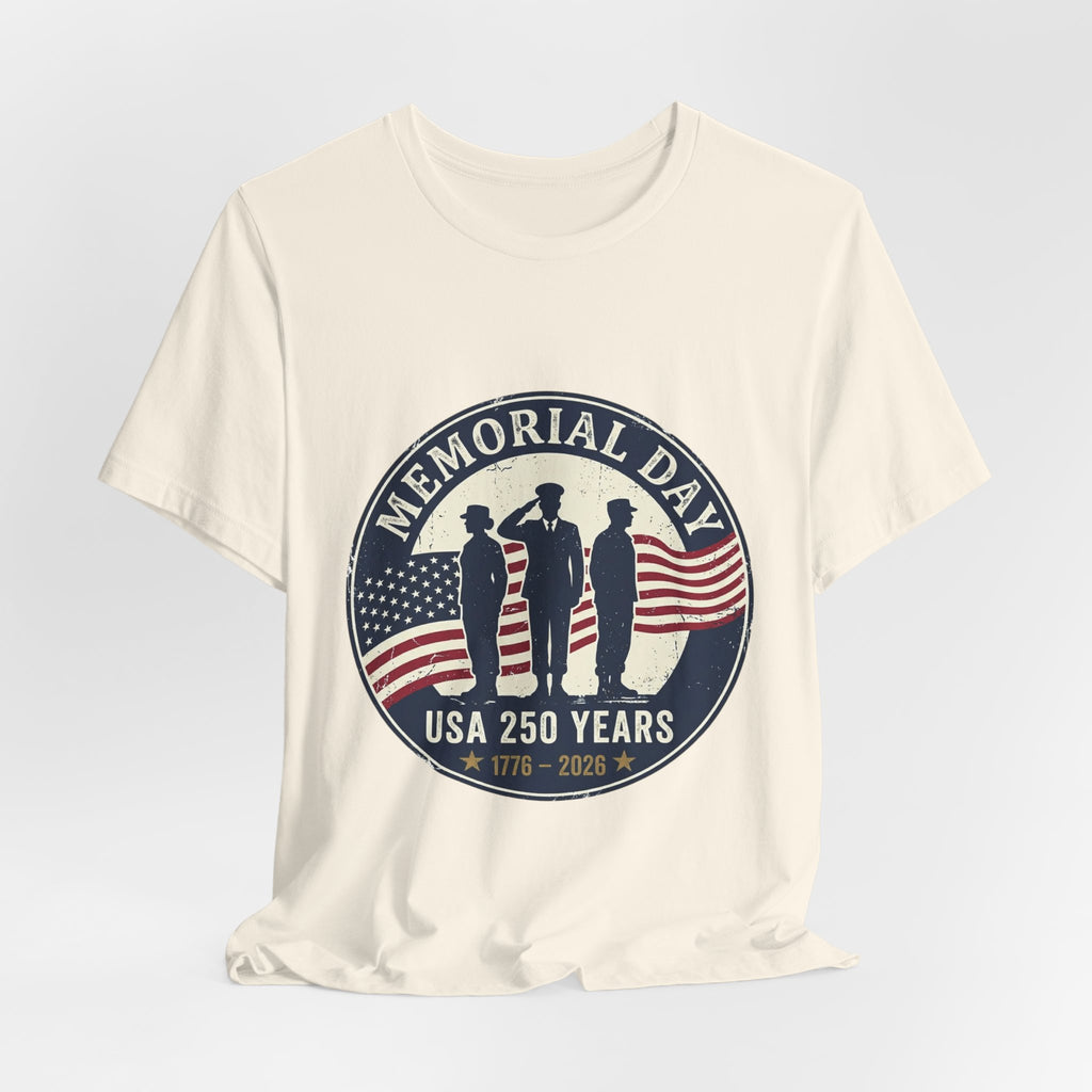 Memorial Day USA 250 1776–2026 Tee | vintage distressed patriotic, red white blue