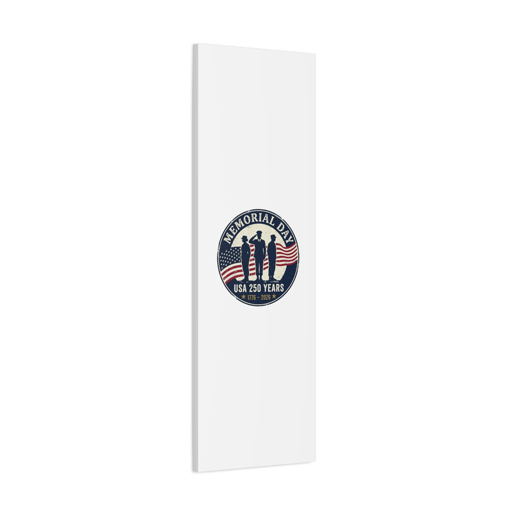 Memorial Day USA 250 Canvas | 1776–2026 Vintage Distressed Americana