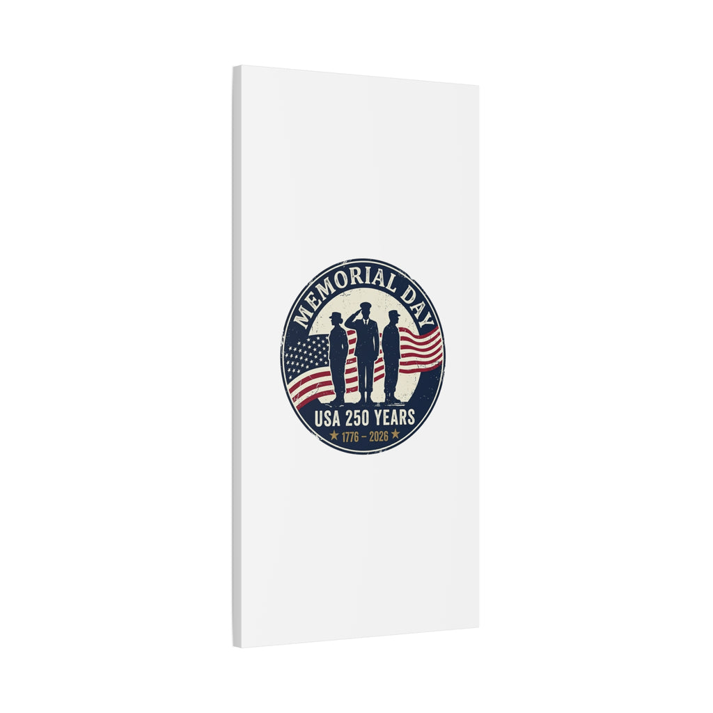 Memorial Day USA 250 Canvas | 1776–2026 Vintage Distressed Americana