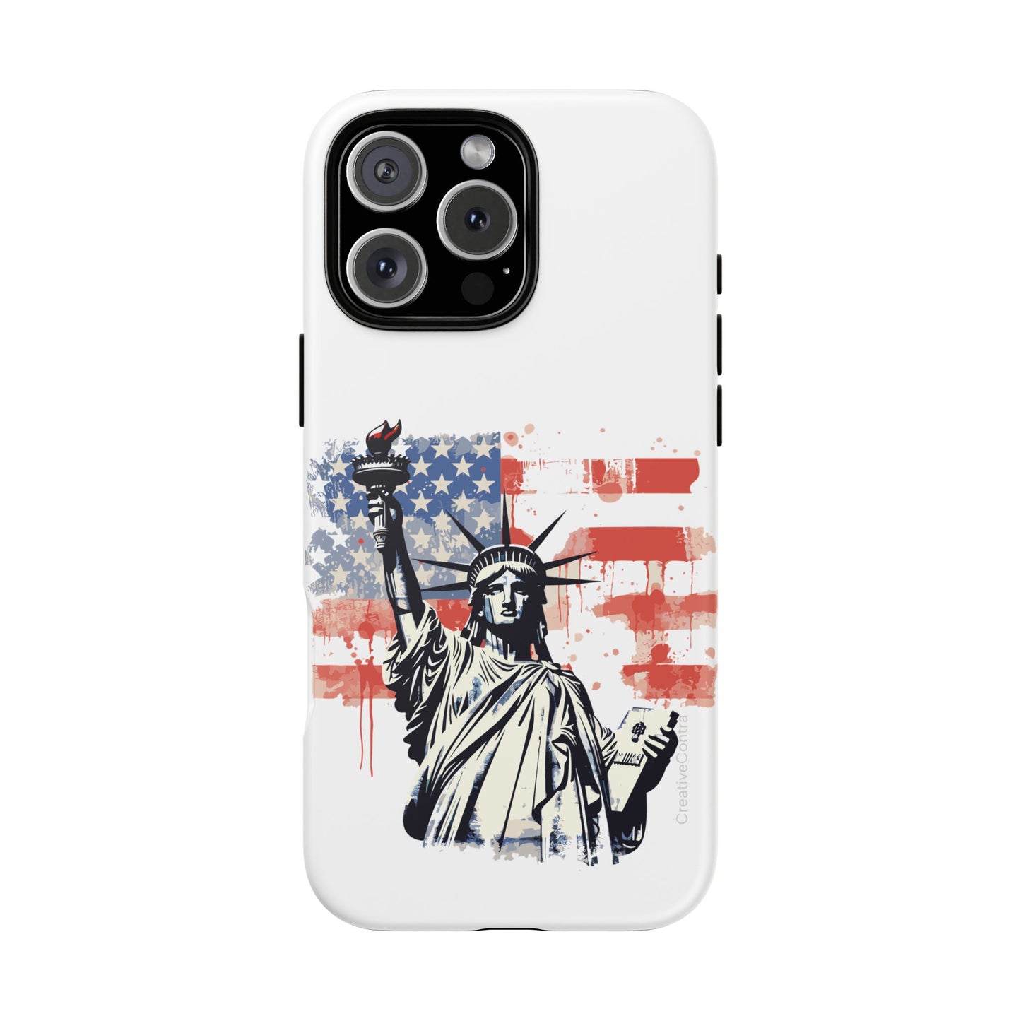 Statue of Liberty Phone Case, Tough Cases, USA Flag Design, Patriotic Phone Accessory, Gift for Independence Day, Memorial Day