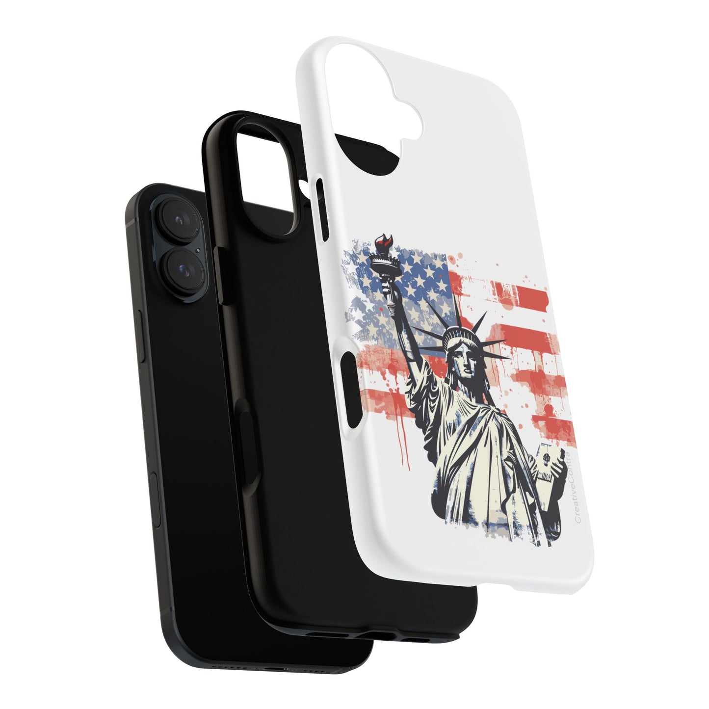 Statue of Liberty Phone Case, Tough Cases, USA Flag Design, Patriotic Phone Accessory, Gift for Independence Day, Memorial Day