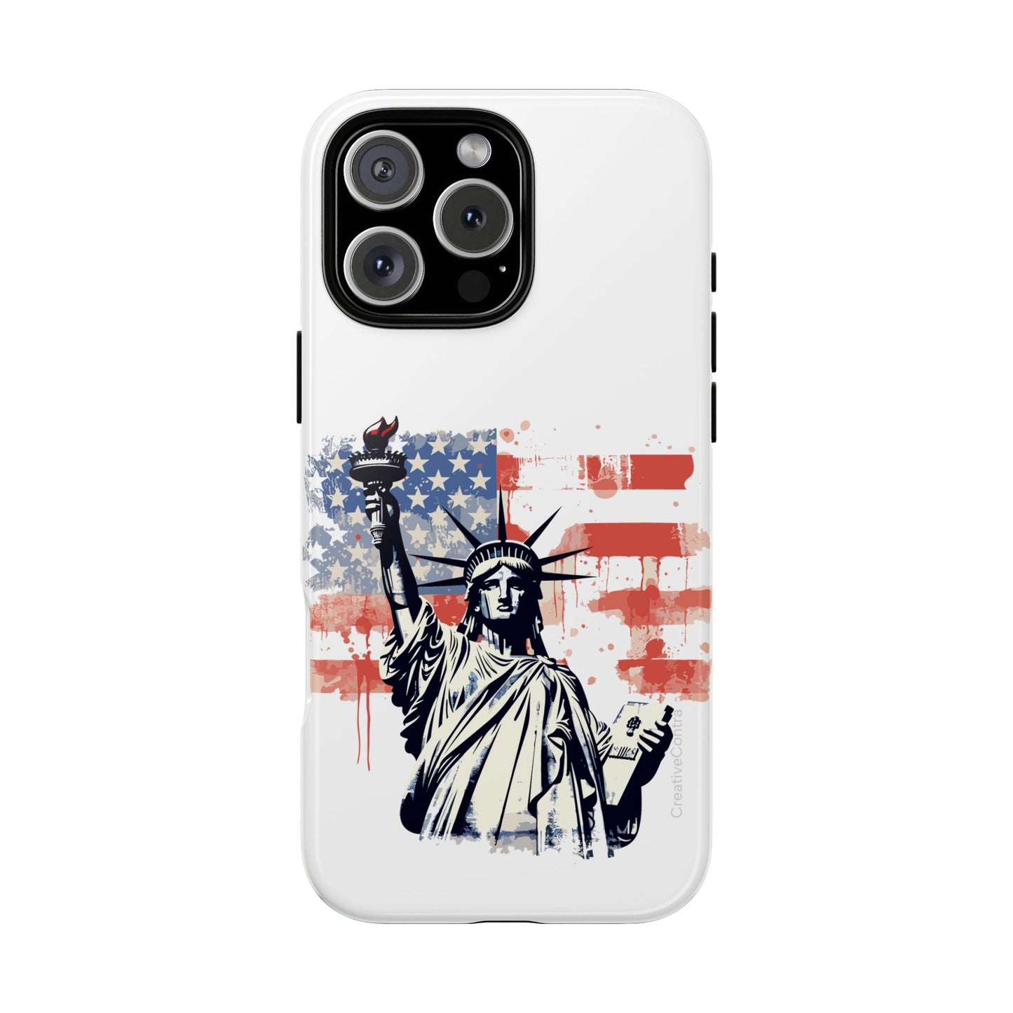 Statue of Liberty Phone Case, Tough Cases, USA Flag Design, Patriotic Phone Accessory, Gift for Independence Day, Memorial Day