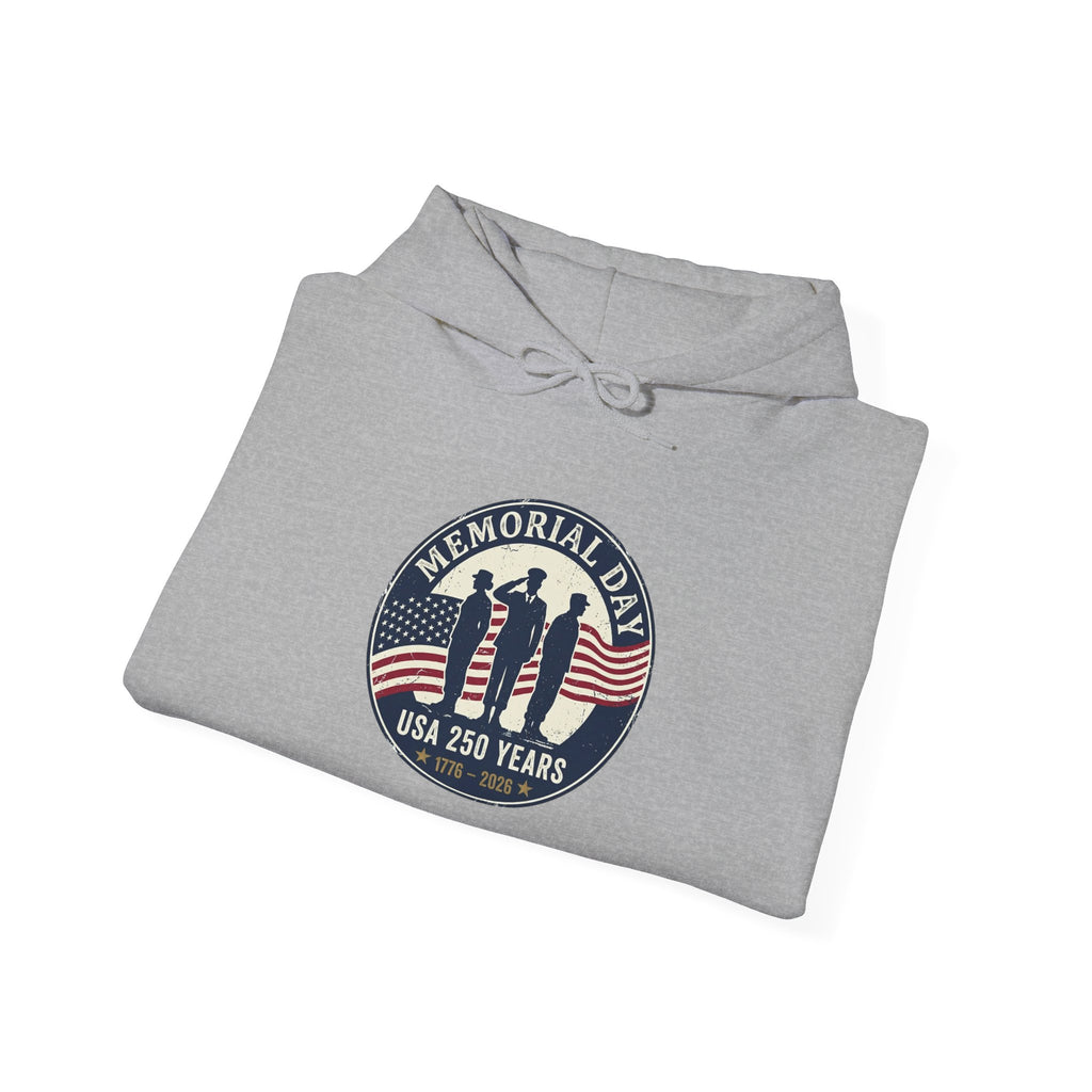 Memorial Day USA 250 Hoodie | 1776–2026 Vintage Distressed Patriotic