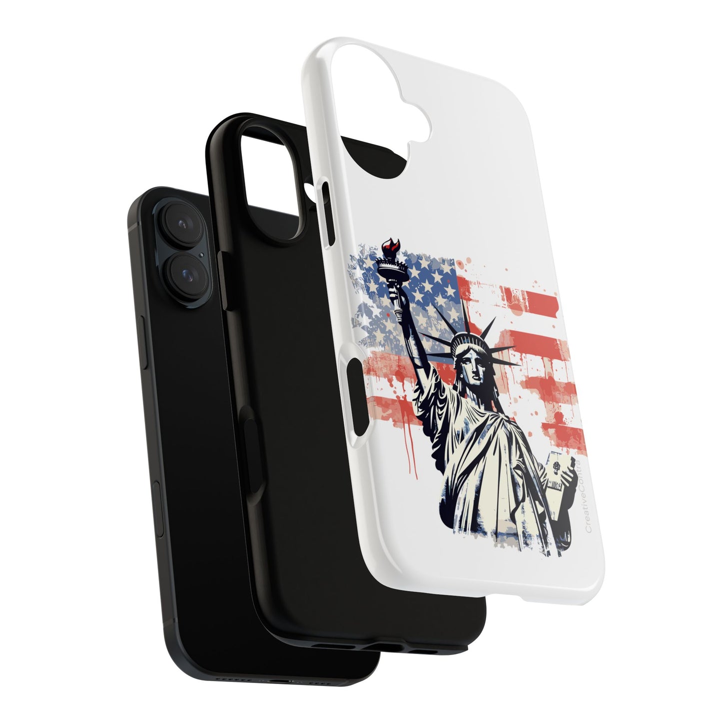 Statue of Liberty Phone Case, Tough Cases, USA Flag Design, Patriotic Phone Accessory, Gift for Independence Day, Memorial Day