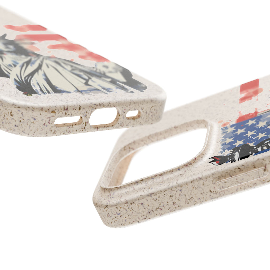 Liberty Statue Biodegradable Phone Case – American Flag Eco iPhone Cover