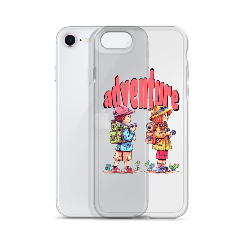 Clear Case for iPhone - Girls in Adventure