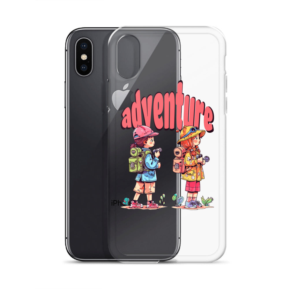 Clear Case for iPhone - Girls in Adventure