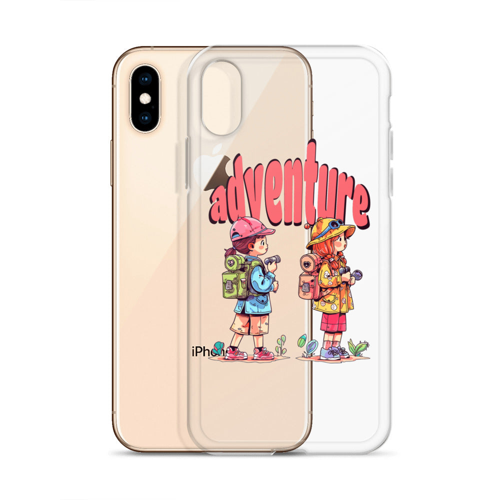 Clear Case for iPhone - Girls in Adventure