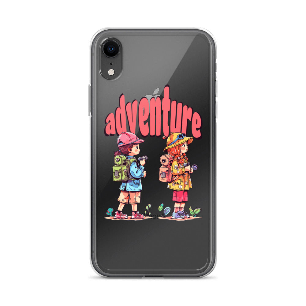 Clear Case for iPhone - Girls in Adventure
